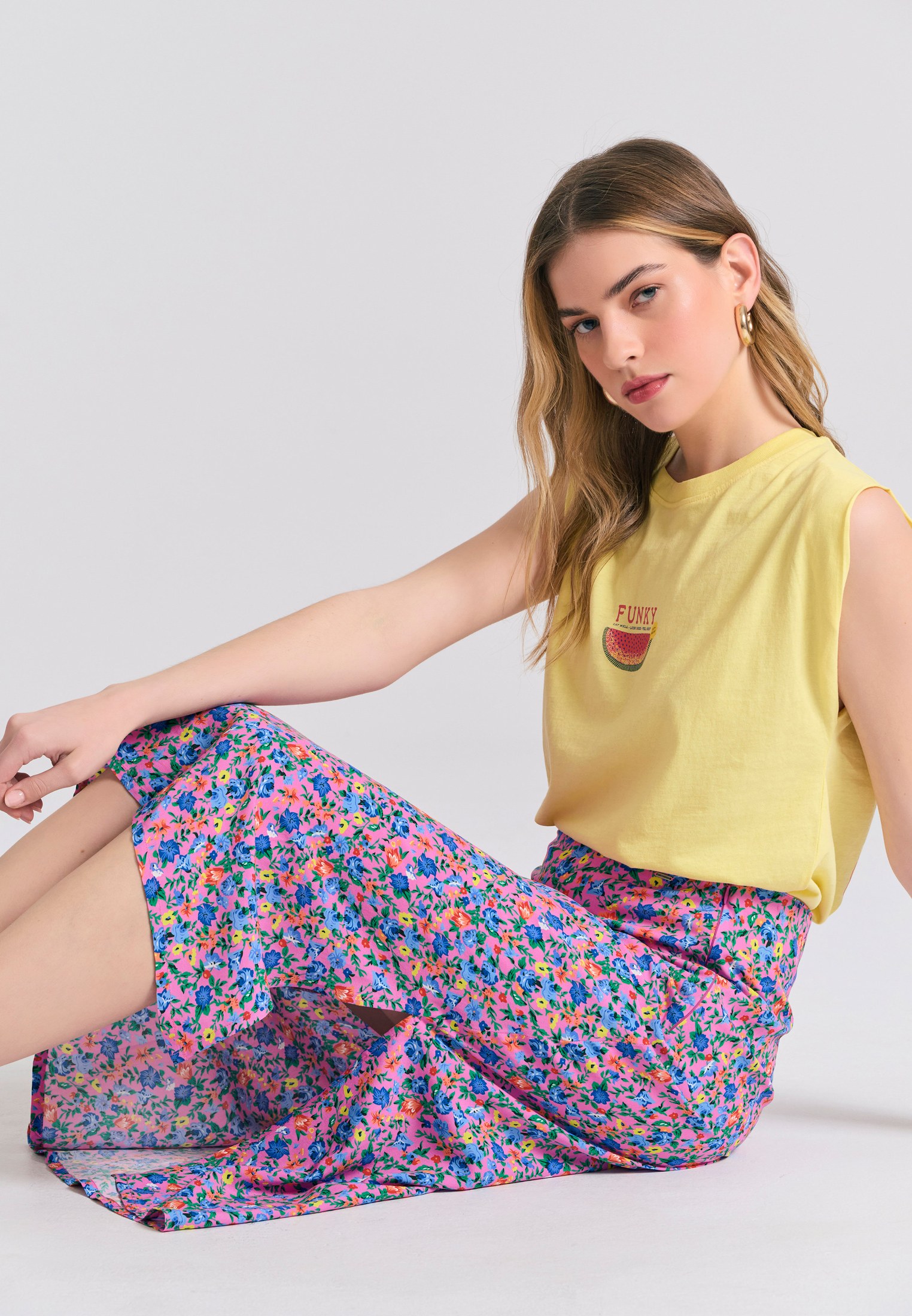 Women's Midi Skirts Funky Buddha