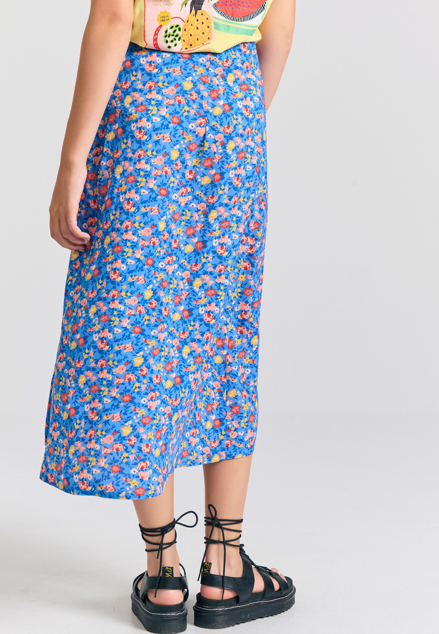 Women's Midi Skirts Funky Buddha Blue