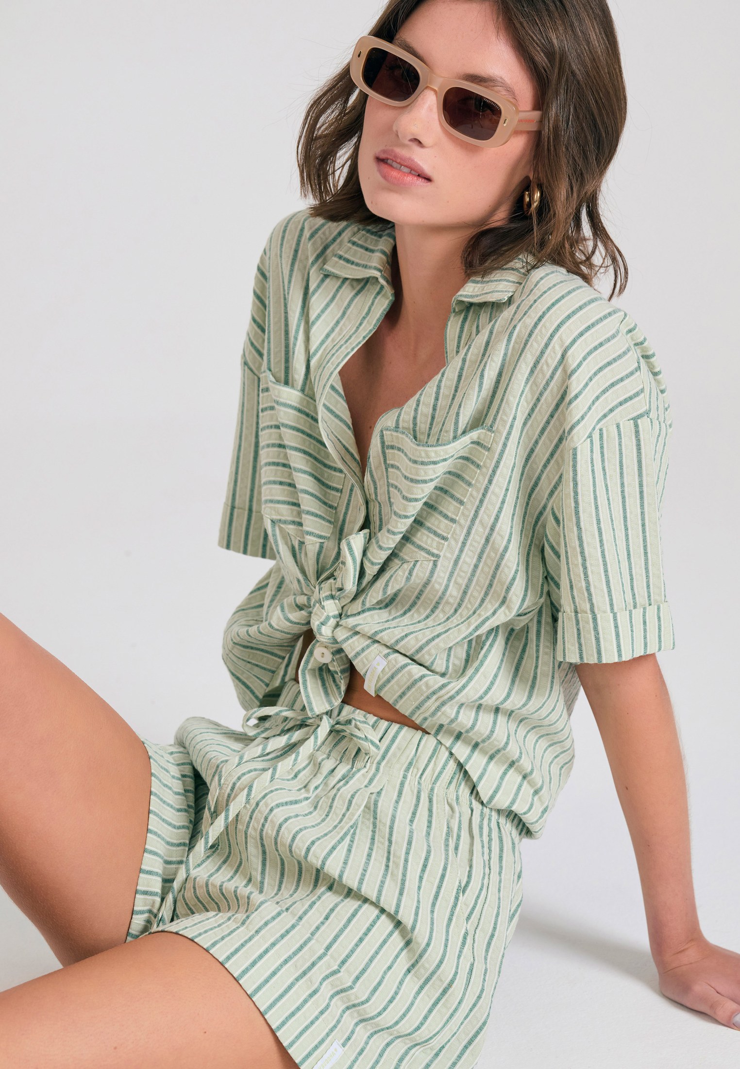 Women's Shorts Funky Buddha Green