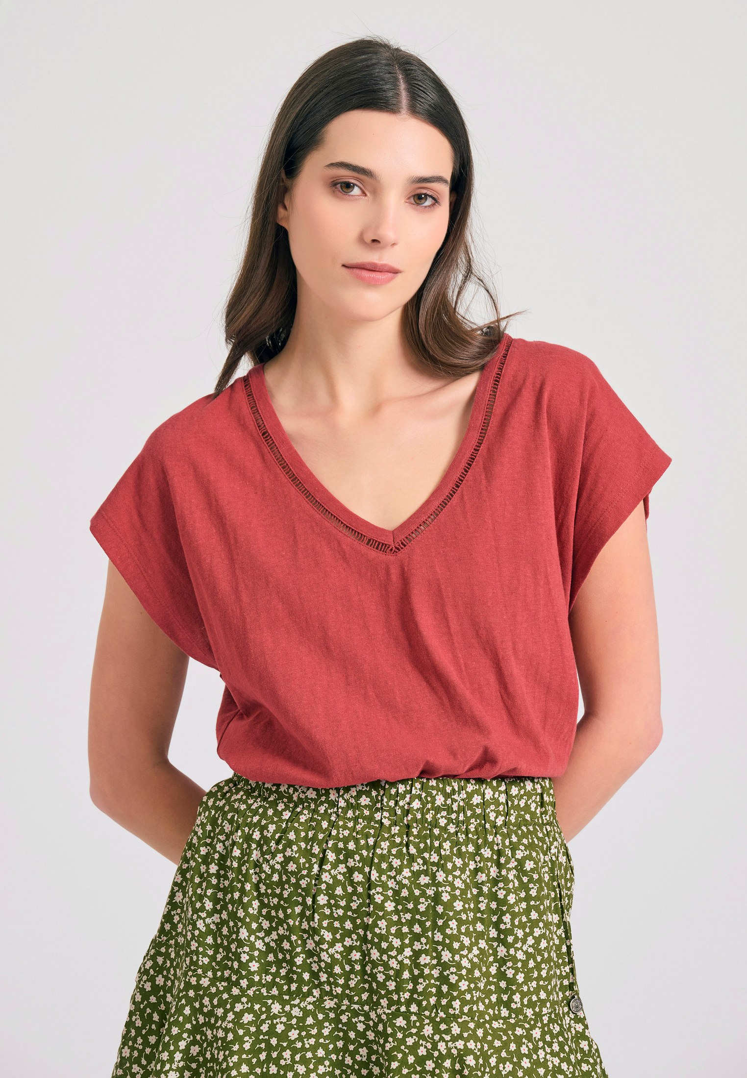 Women's T-Shirts Funky Buddha Red