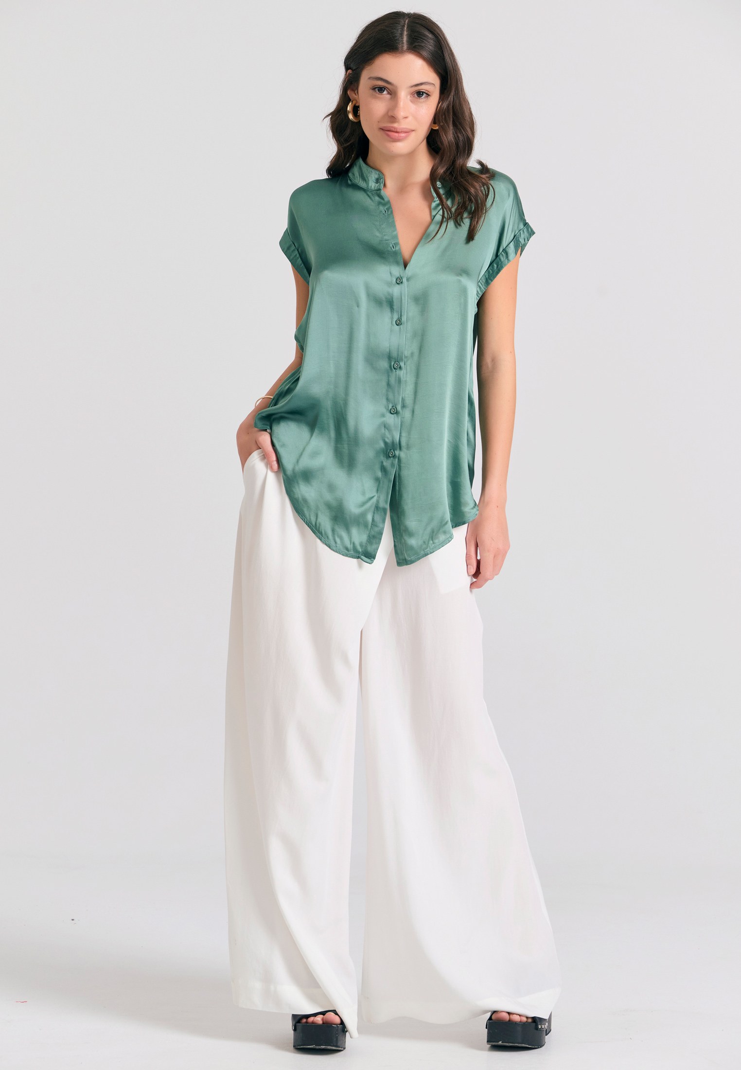 Women's Trousers Funky Buddha White