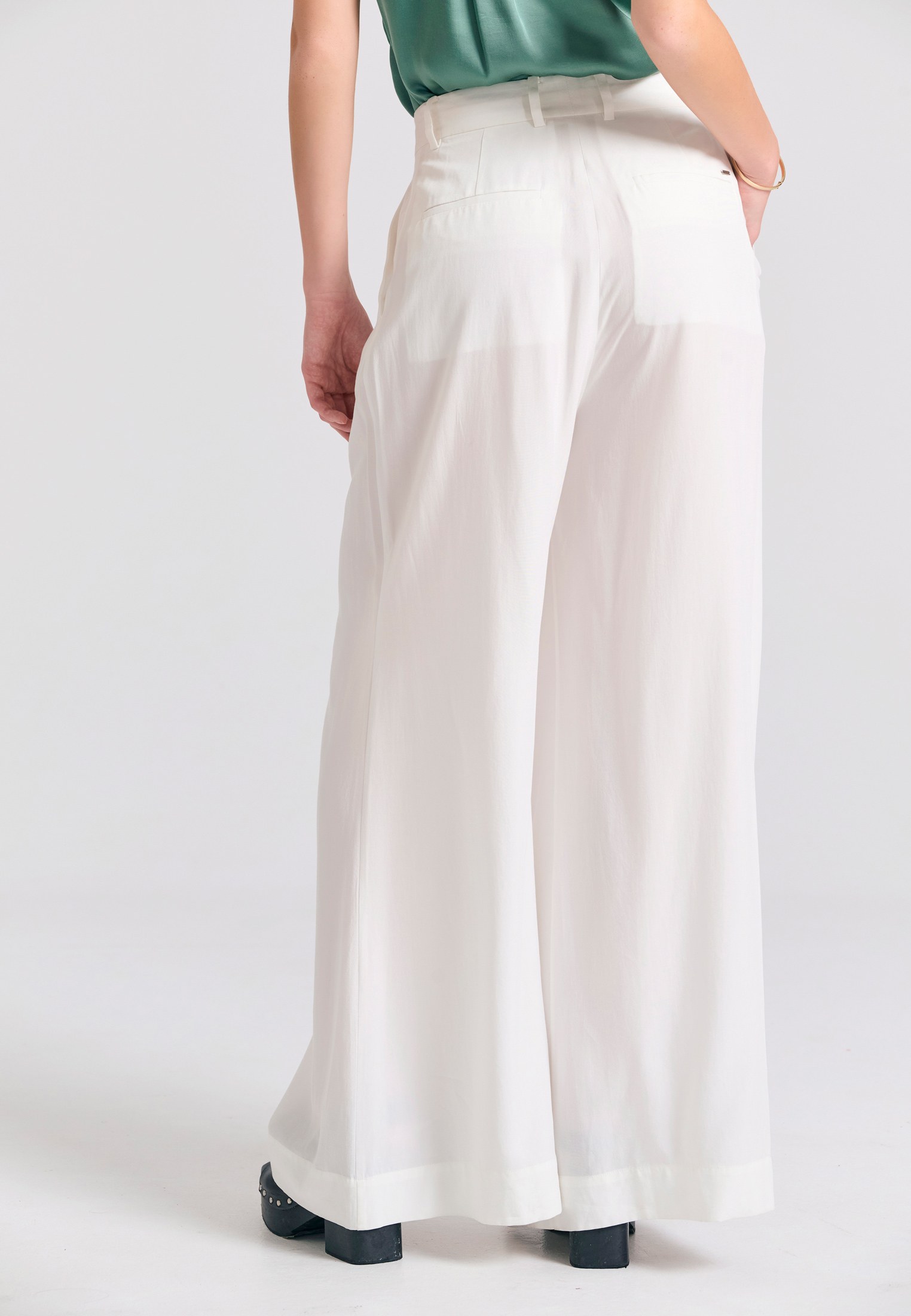 Women's Trousers Funky Buddha White