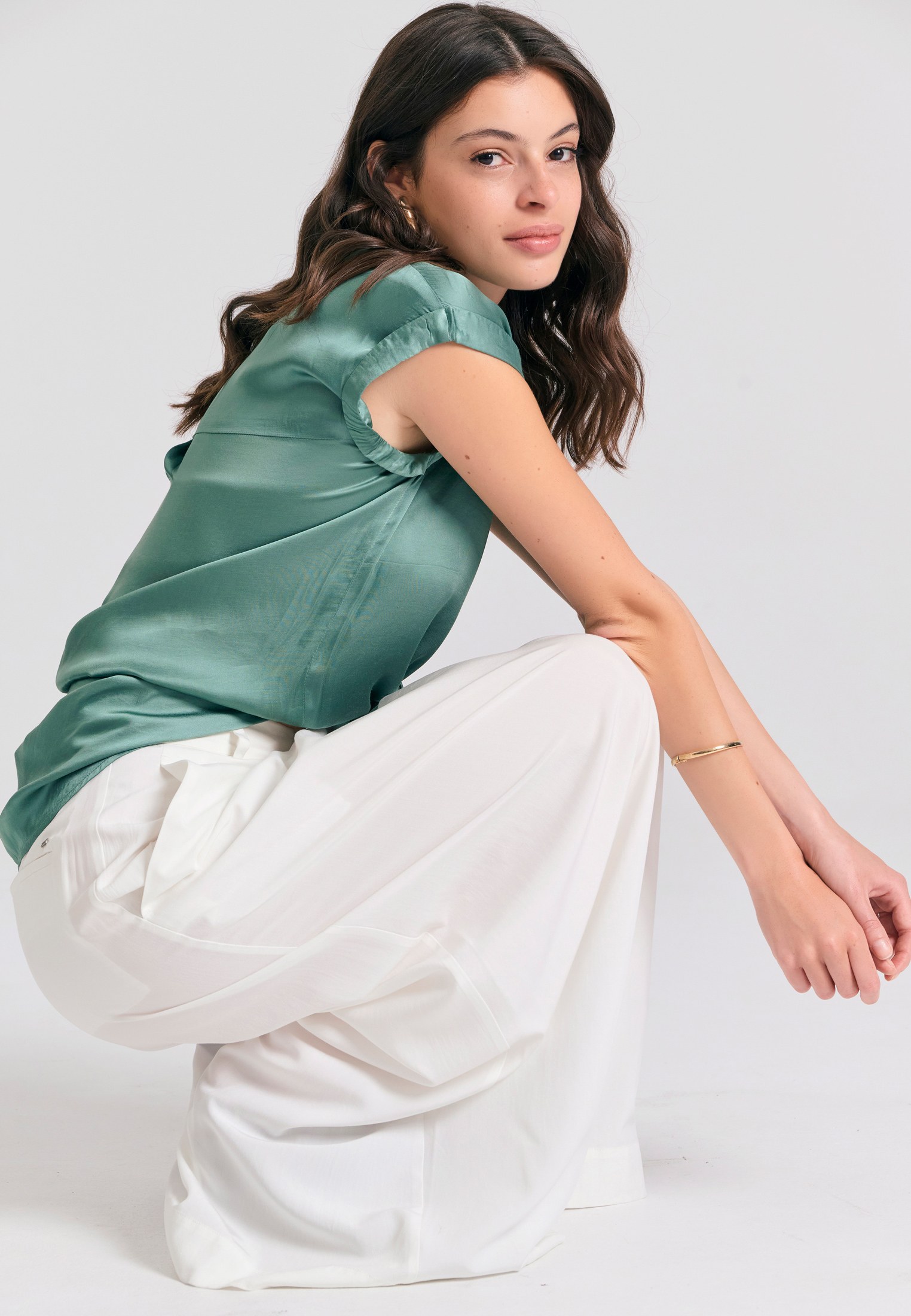 Women's Trousers Funky Buddha White