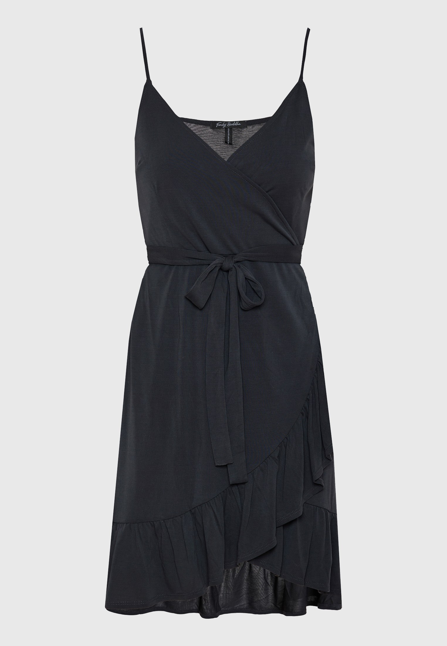 Mini κρουαζέ φόρεμα με βολάν φωτογραφία