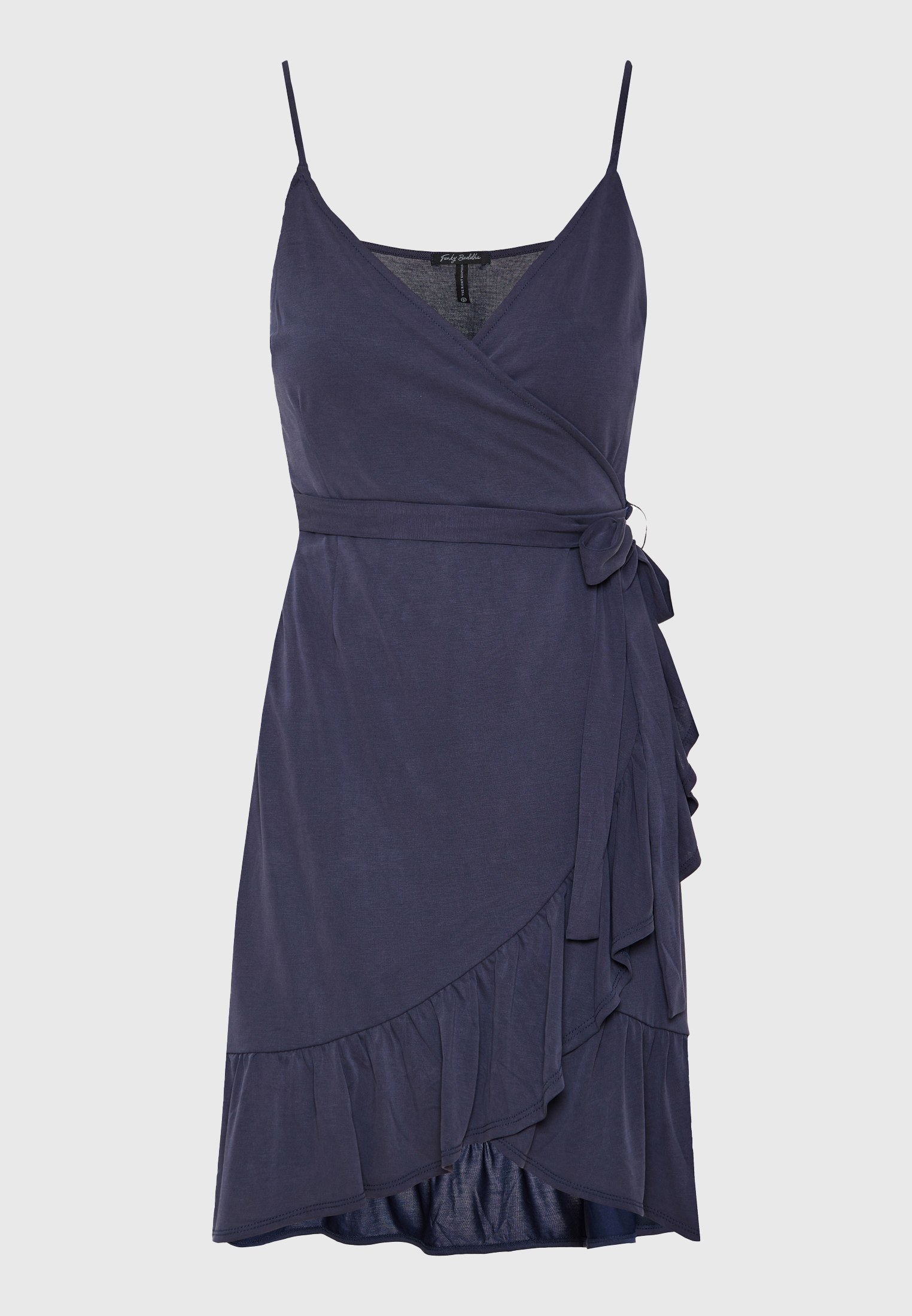 Mini κρουαζέ φόρεμα με βολάν φωτογραφία