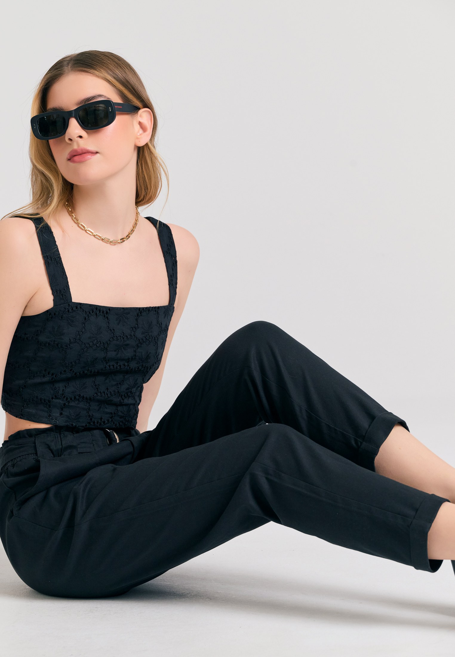 Women's Trousers Funky Buddha Black