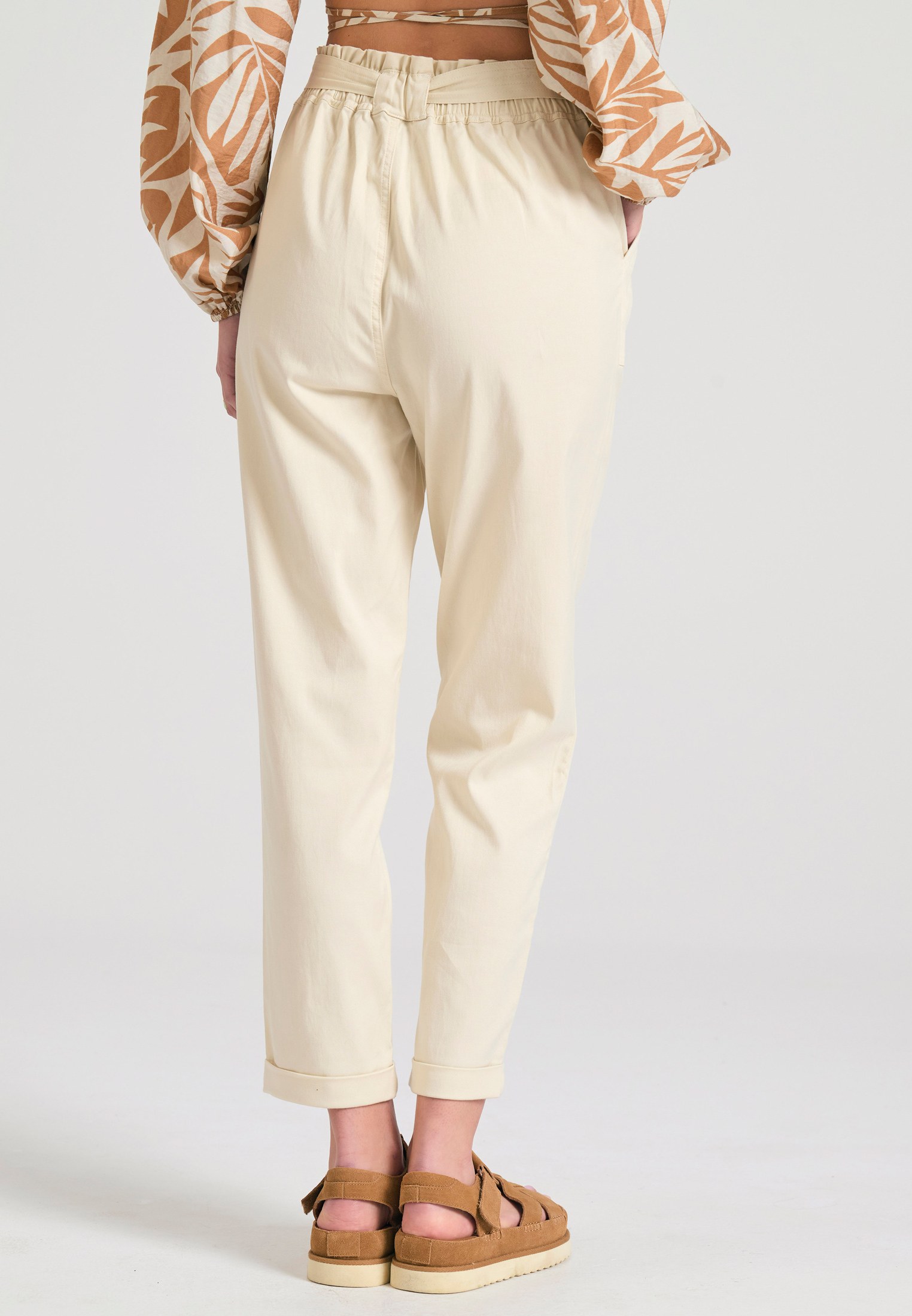 Women's Trousers Funky Buddha White