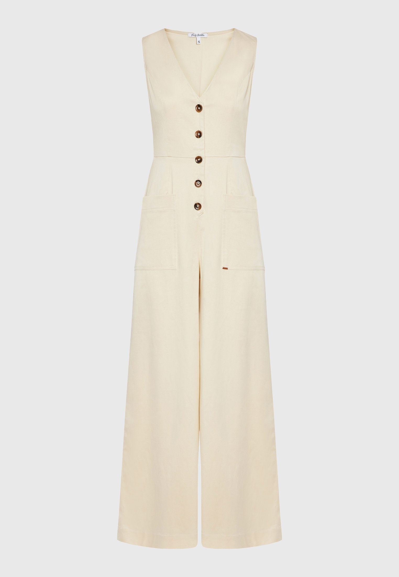 Lyocell blend ολόσωμη φόρμα με τσέπες φωτογραφία