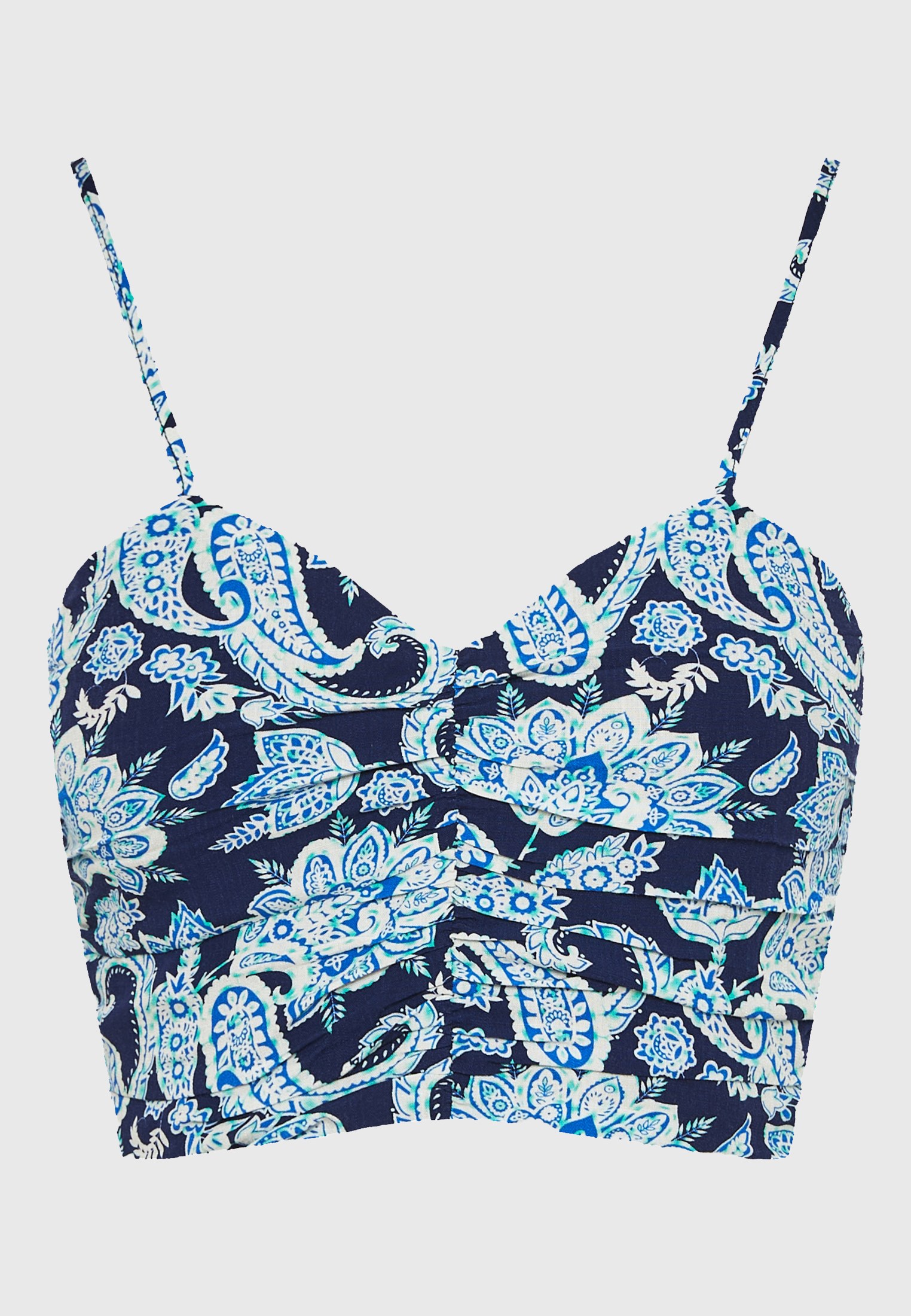 Εμπριμέ cropped τοπ από βισκόζη