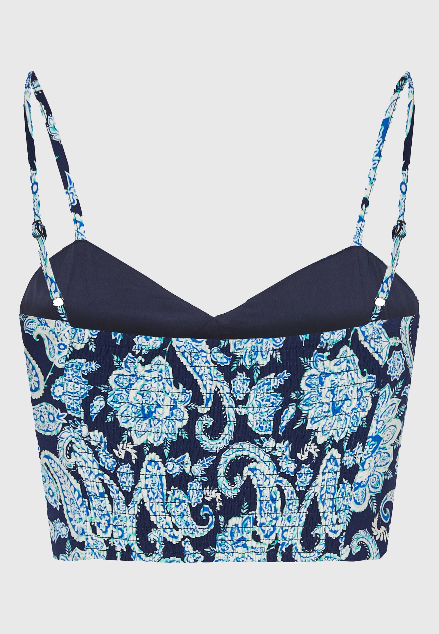 Εμπριμέ cropped τοπ από βισκόζη