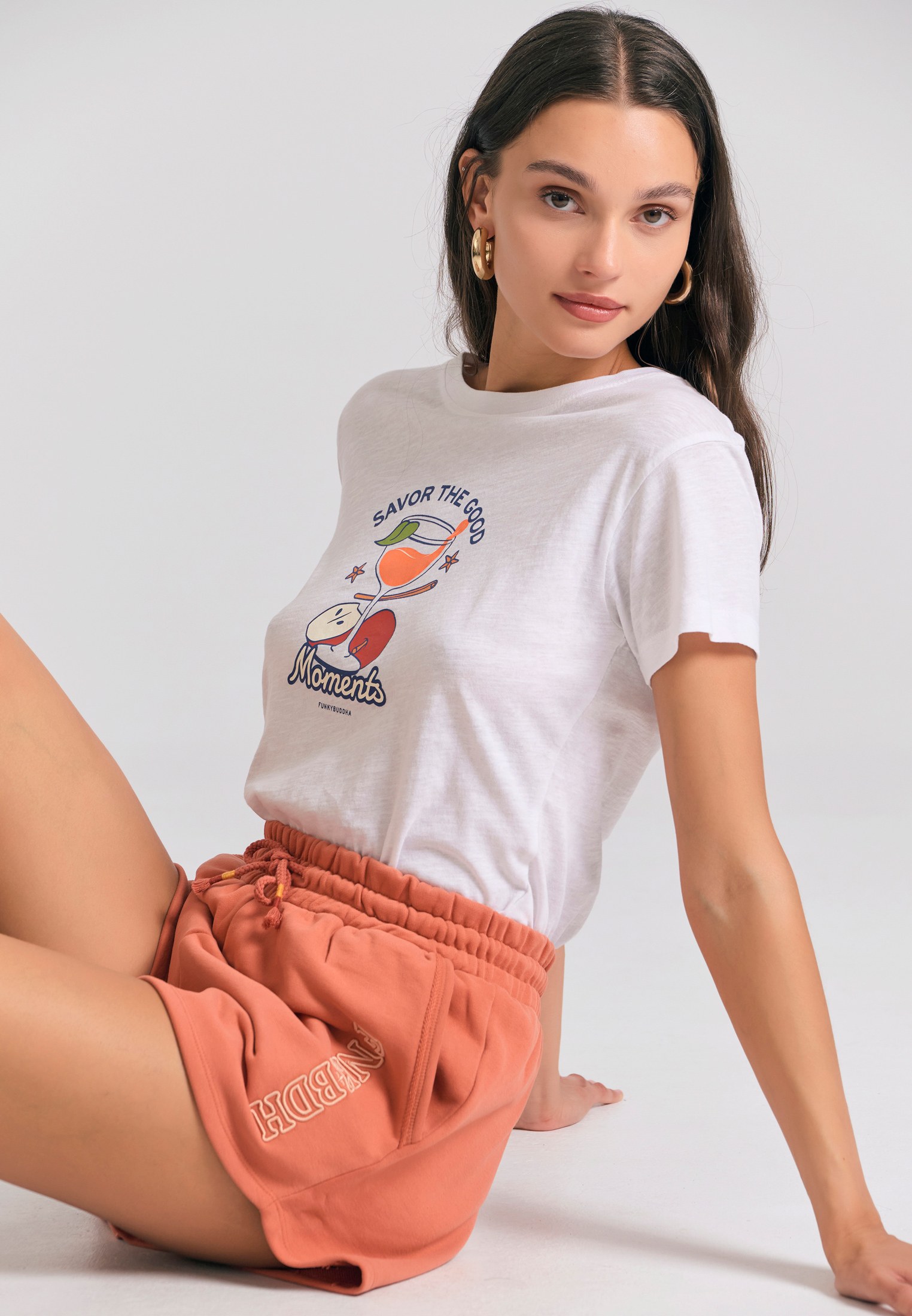 Women's Shorts Funky Buddha Red