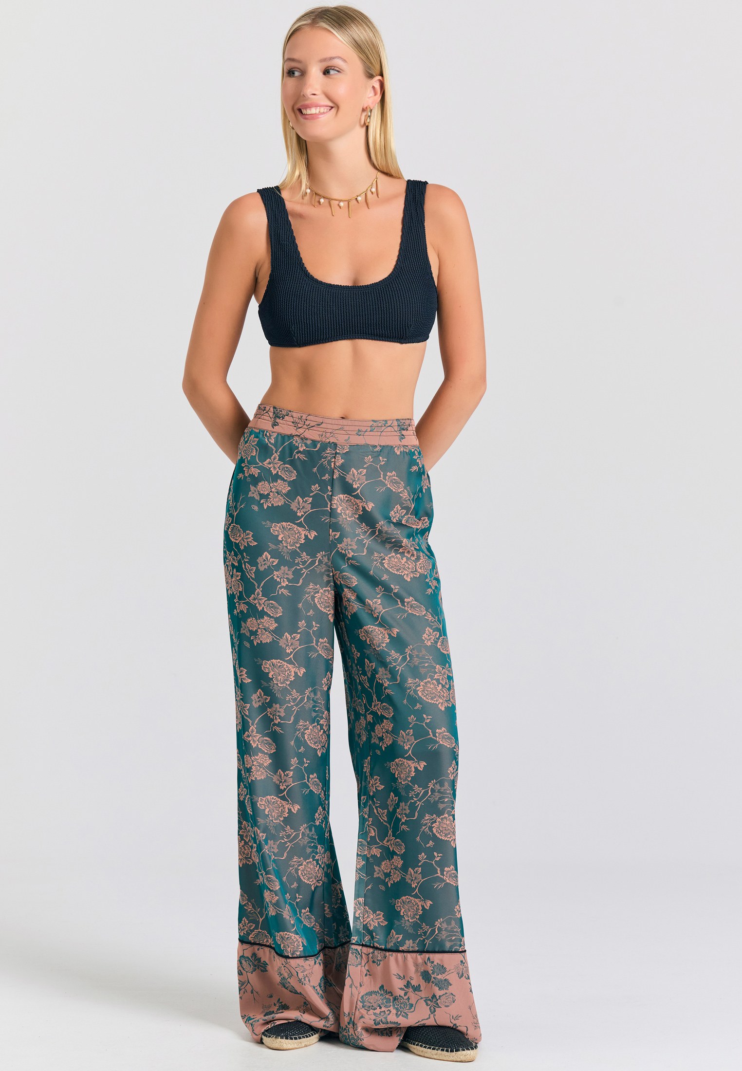 Women's Trousers Funky Buddha Blue