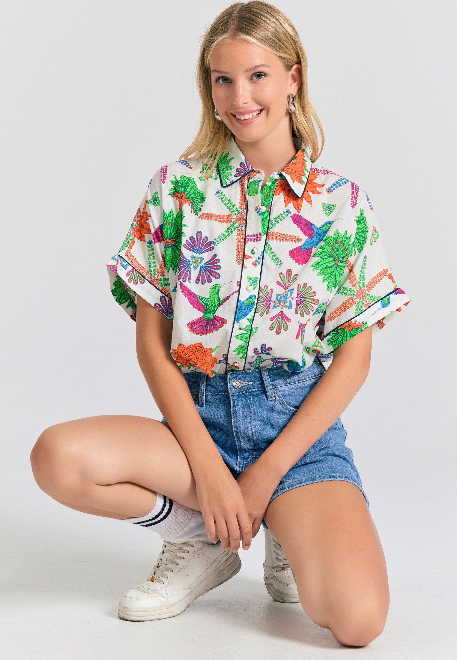 Women's Shirts Funky Buddha Multicolor