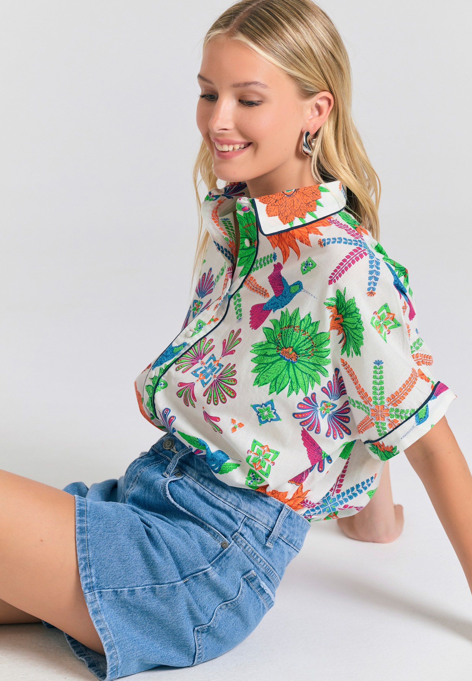 Women's Shirts Funky Buddha Multicolor