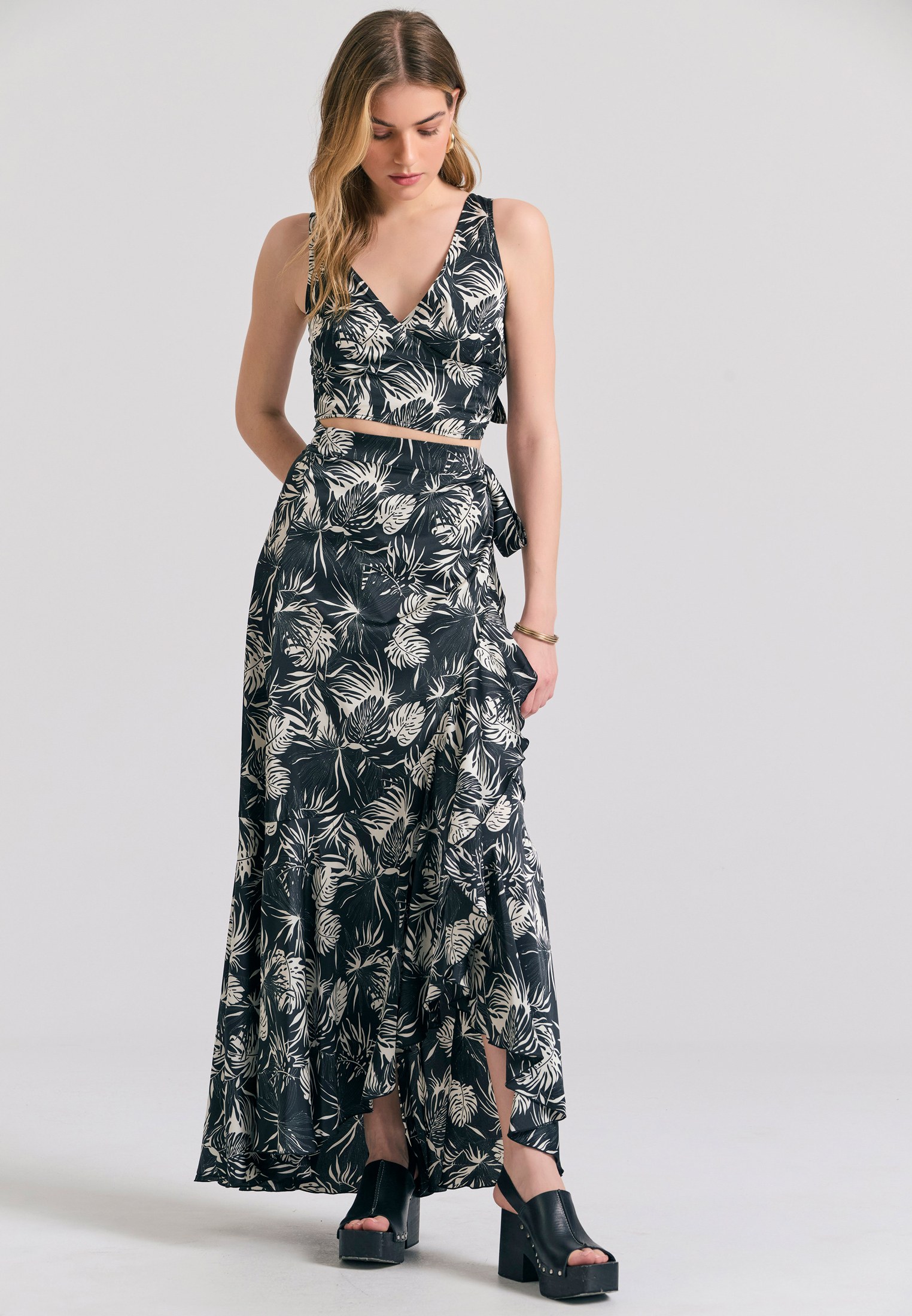 Women's Midi Skirts Funky Buddha Black