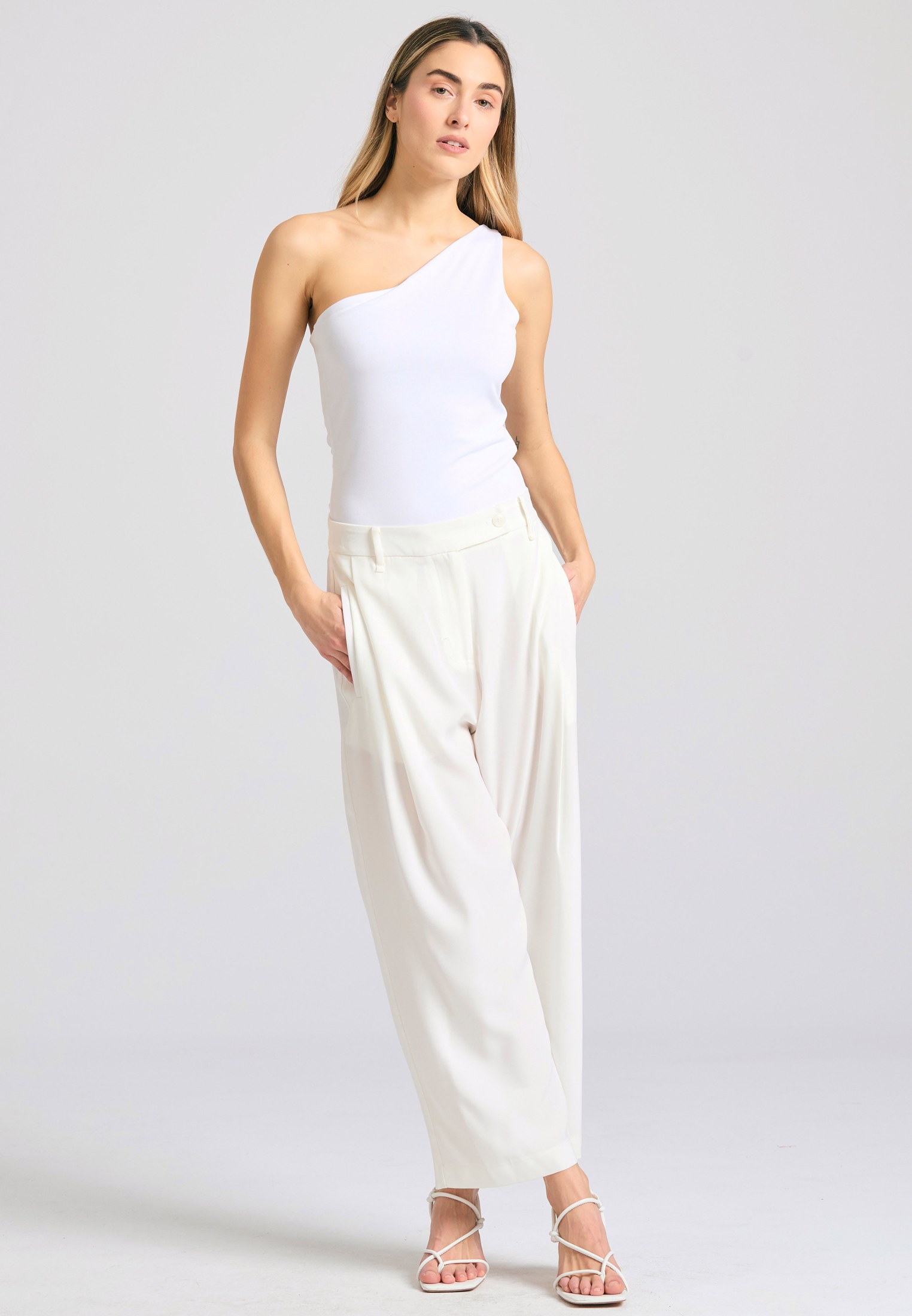 Women's Trousers Funky Buddha White