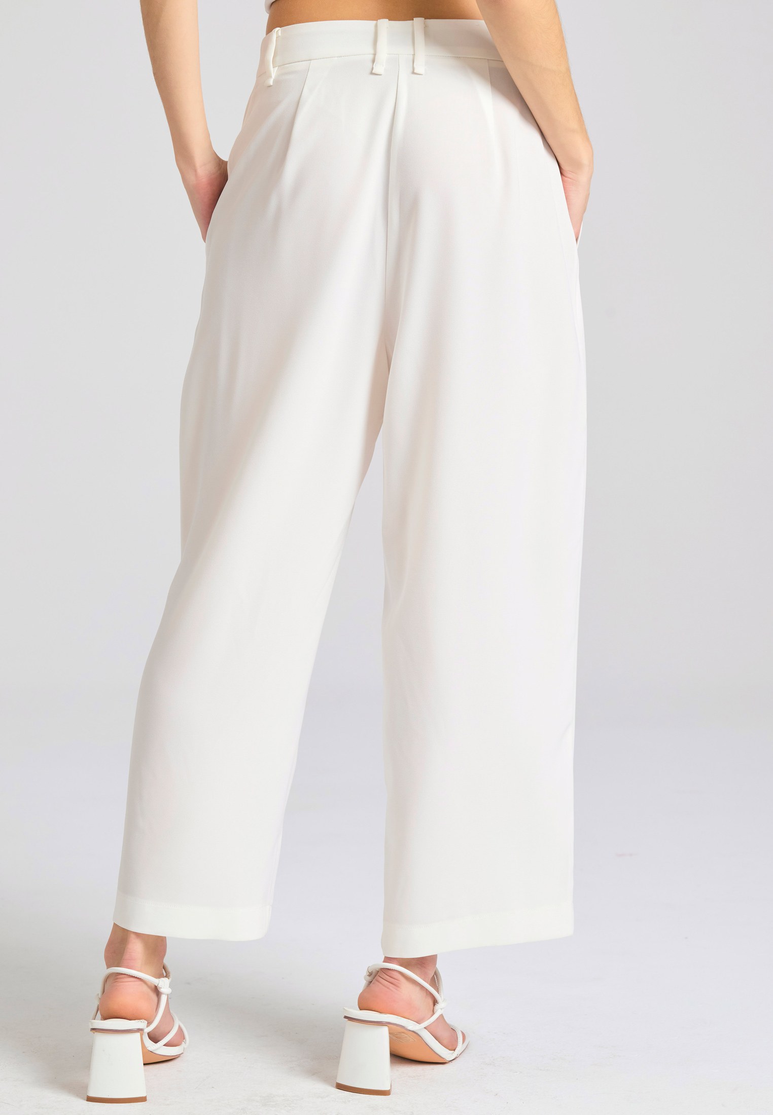 Women's Trousers Funky Buddha White