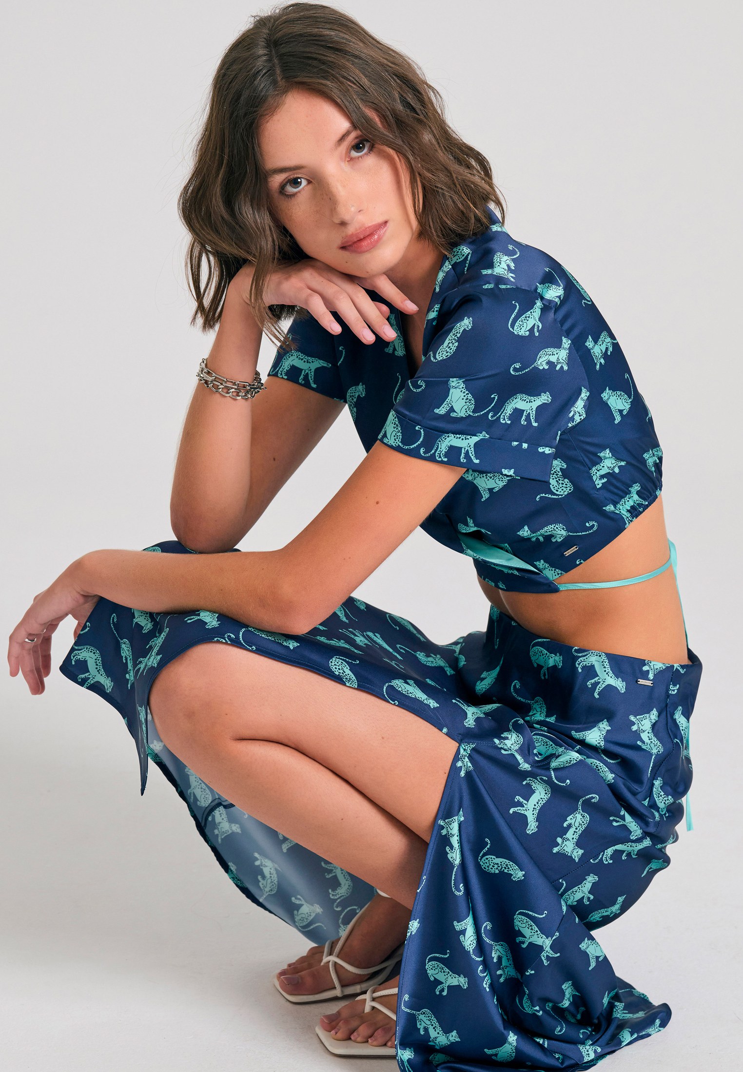 Women's Midi Skirts Funky Buddha Blue