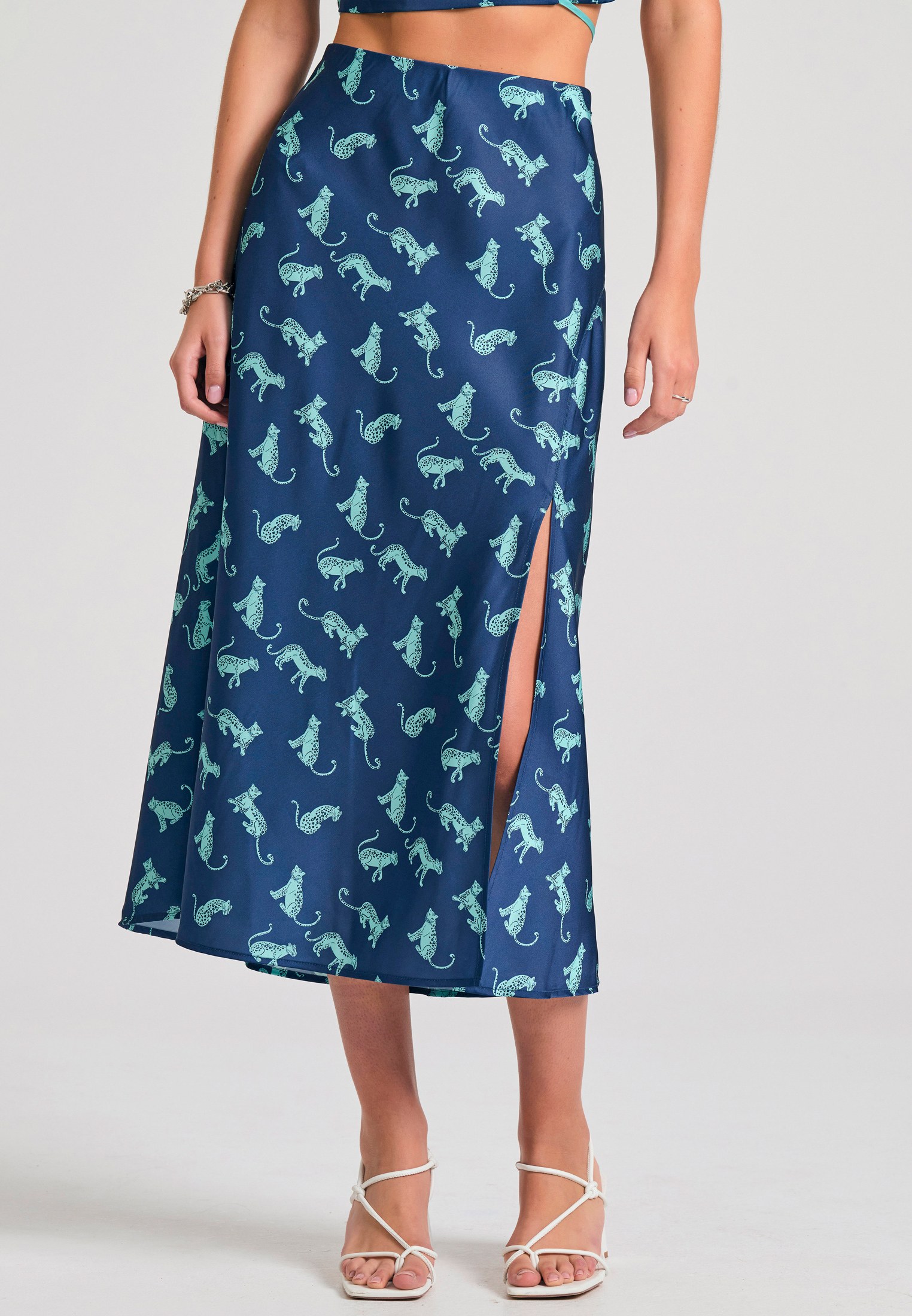 Women's Midi Skirts Funky Buddha Blue