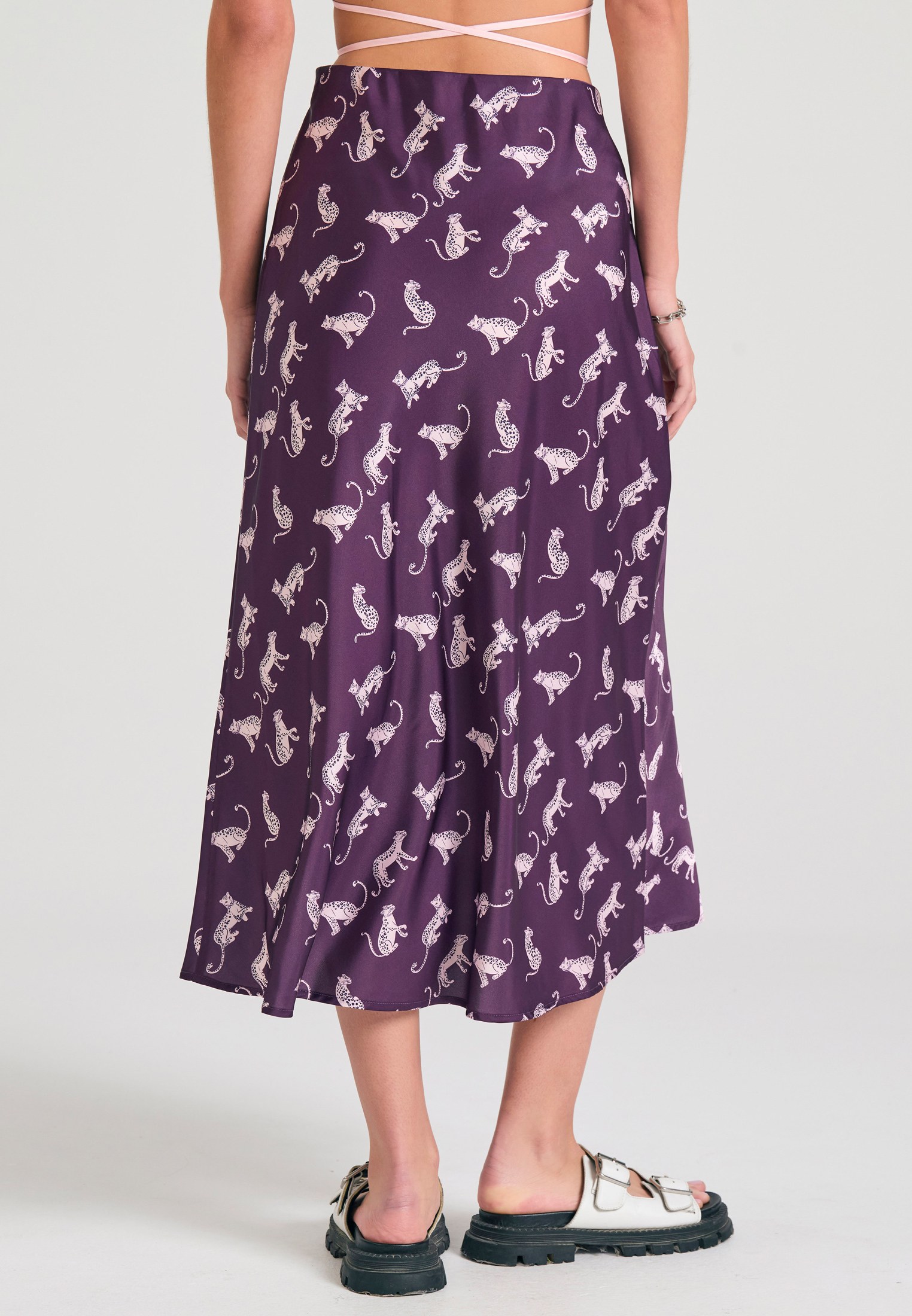 Women's Midi Skirts Funky Buddha Purple