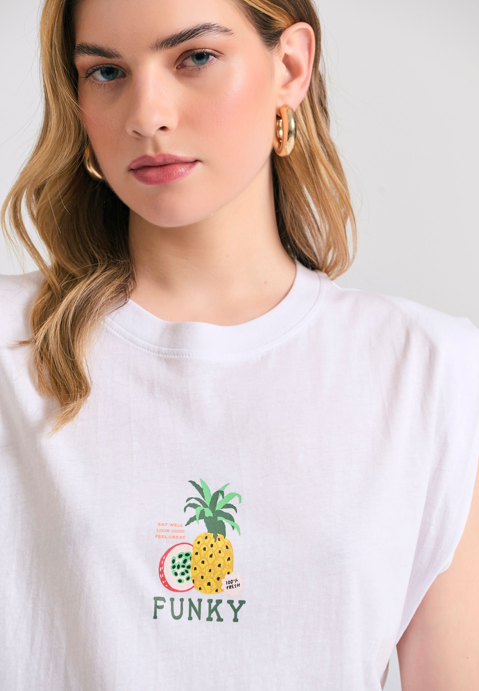 Women's T-Shirts Funky Buddha White