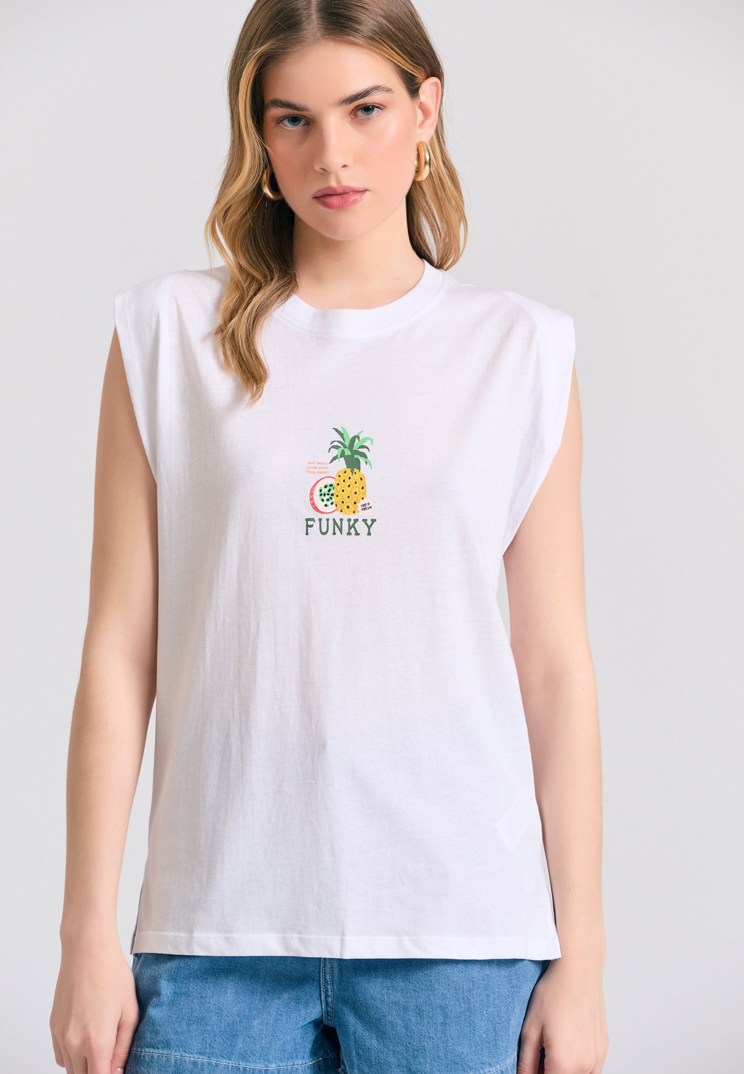 Women's T-Shirts Funky Buddha White