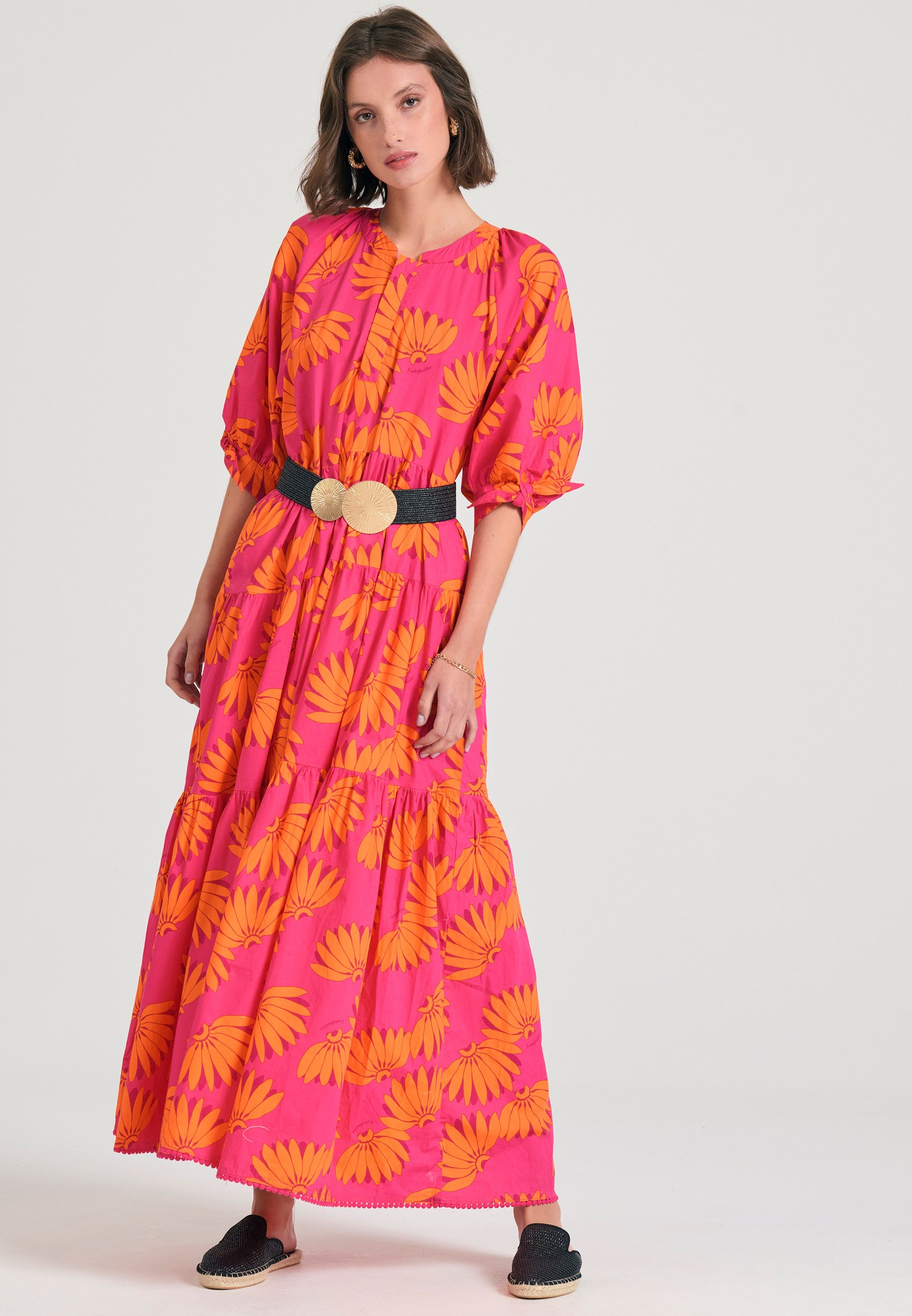 Loose fit μίντι φόρεμα με exotic τύπωμα φωτογραφία