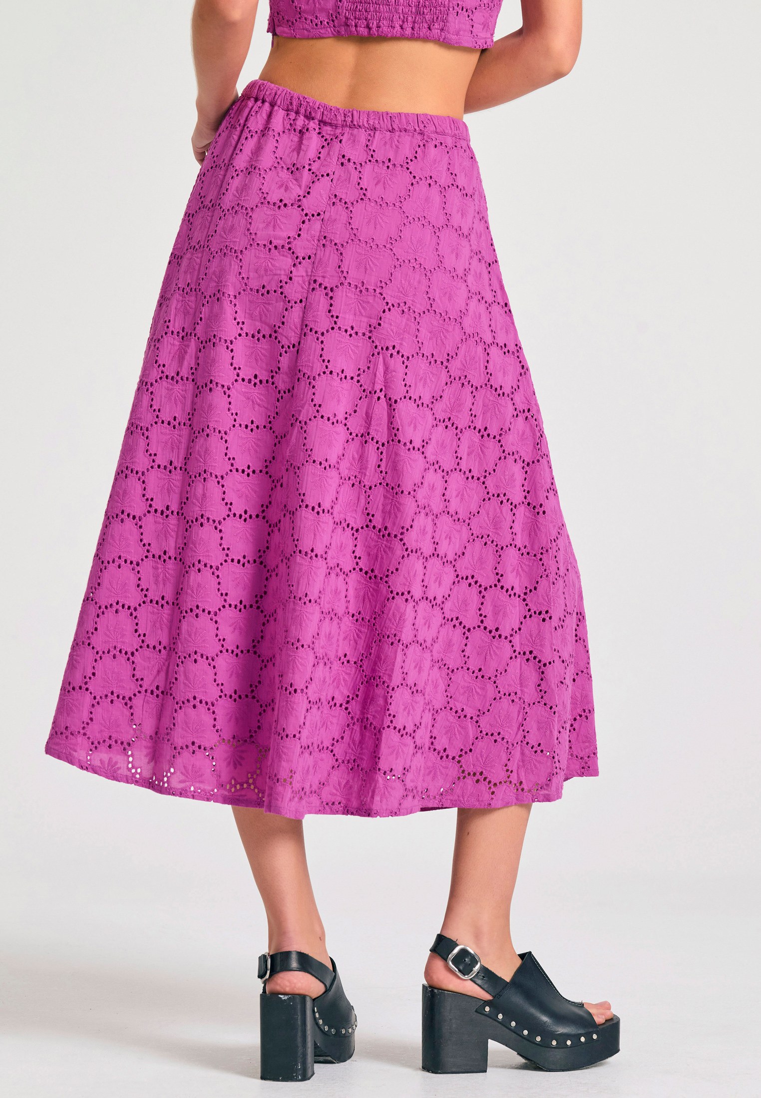 Women's Midi Skirts Funky Buddha White