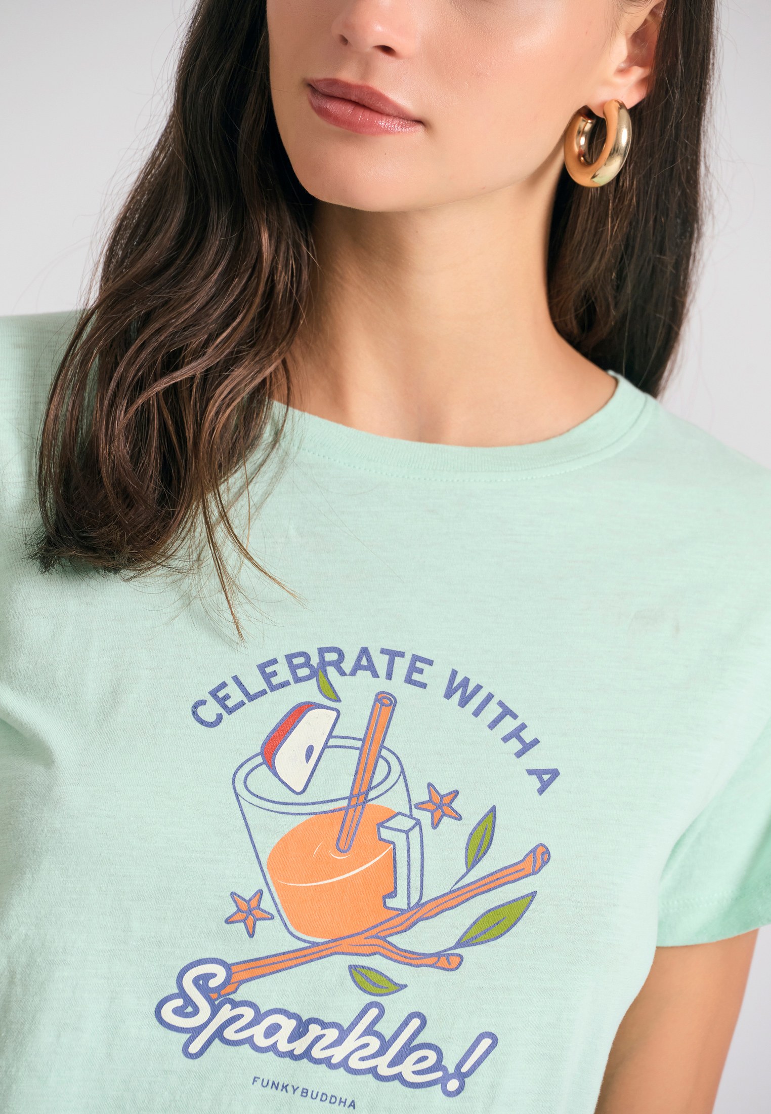 Women's Shirts Funky Buddha Green