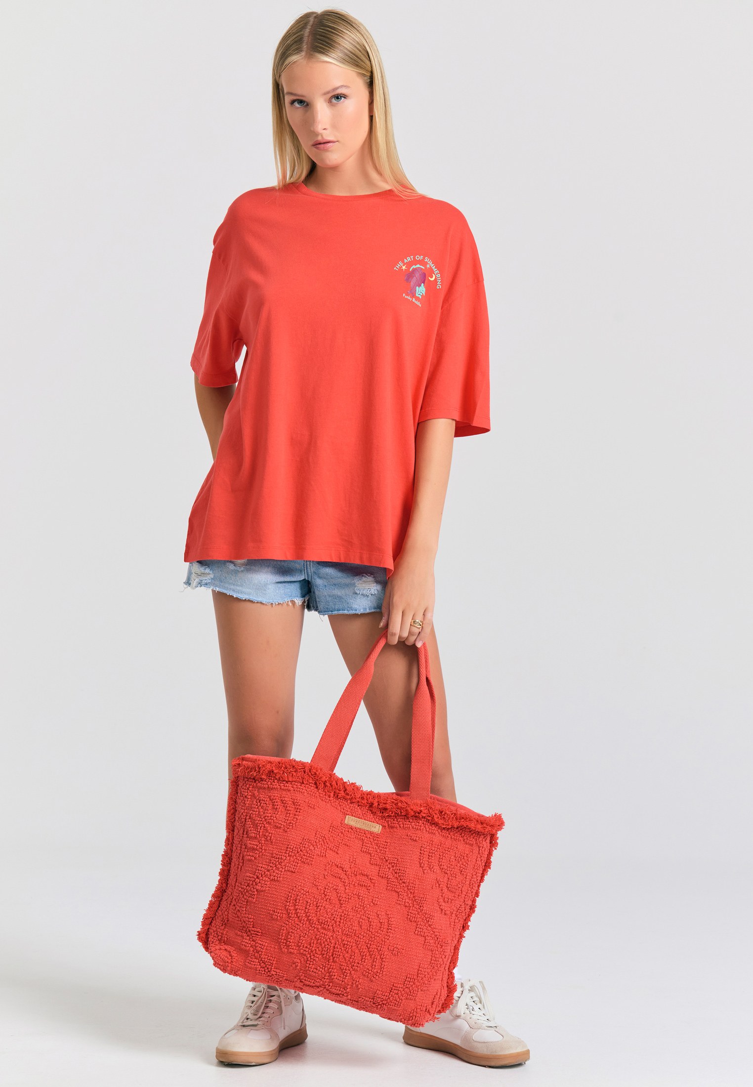 Loose fit t-shirt με photographic τύπωμα στην πλάτη