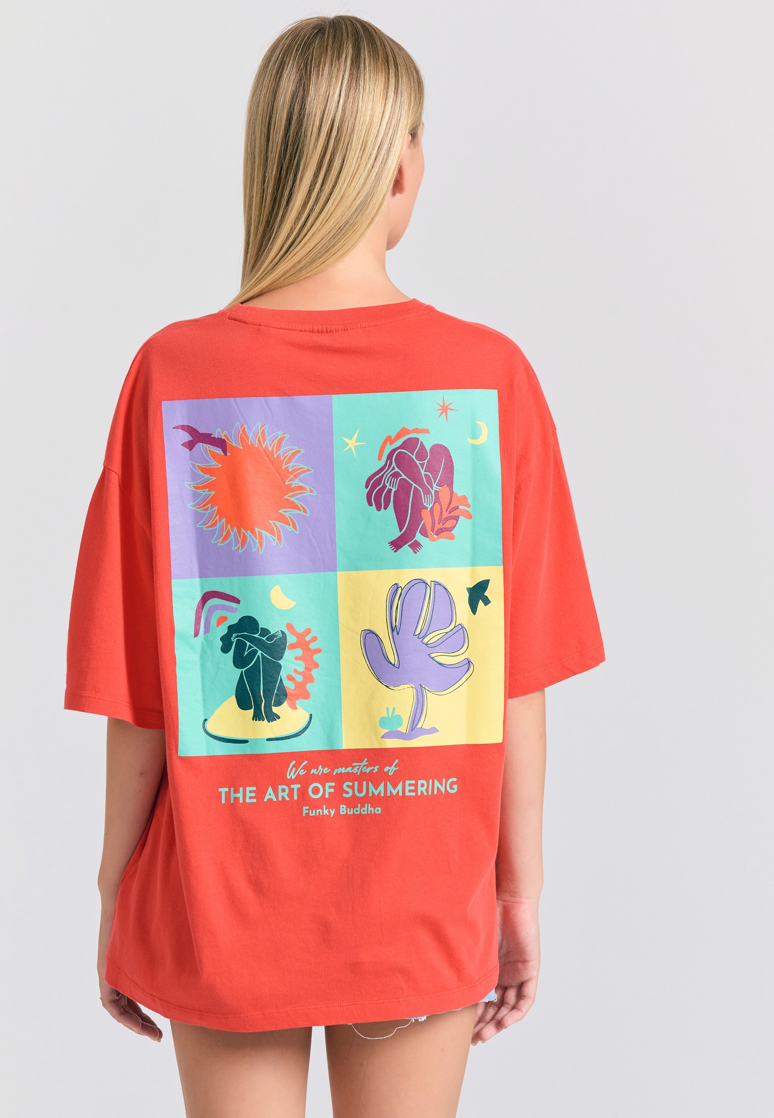 Loose fit t-shirt με photographic τύπωμα στην πλάτη