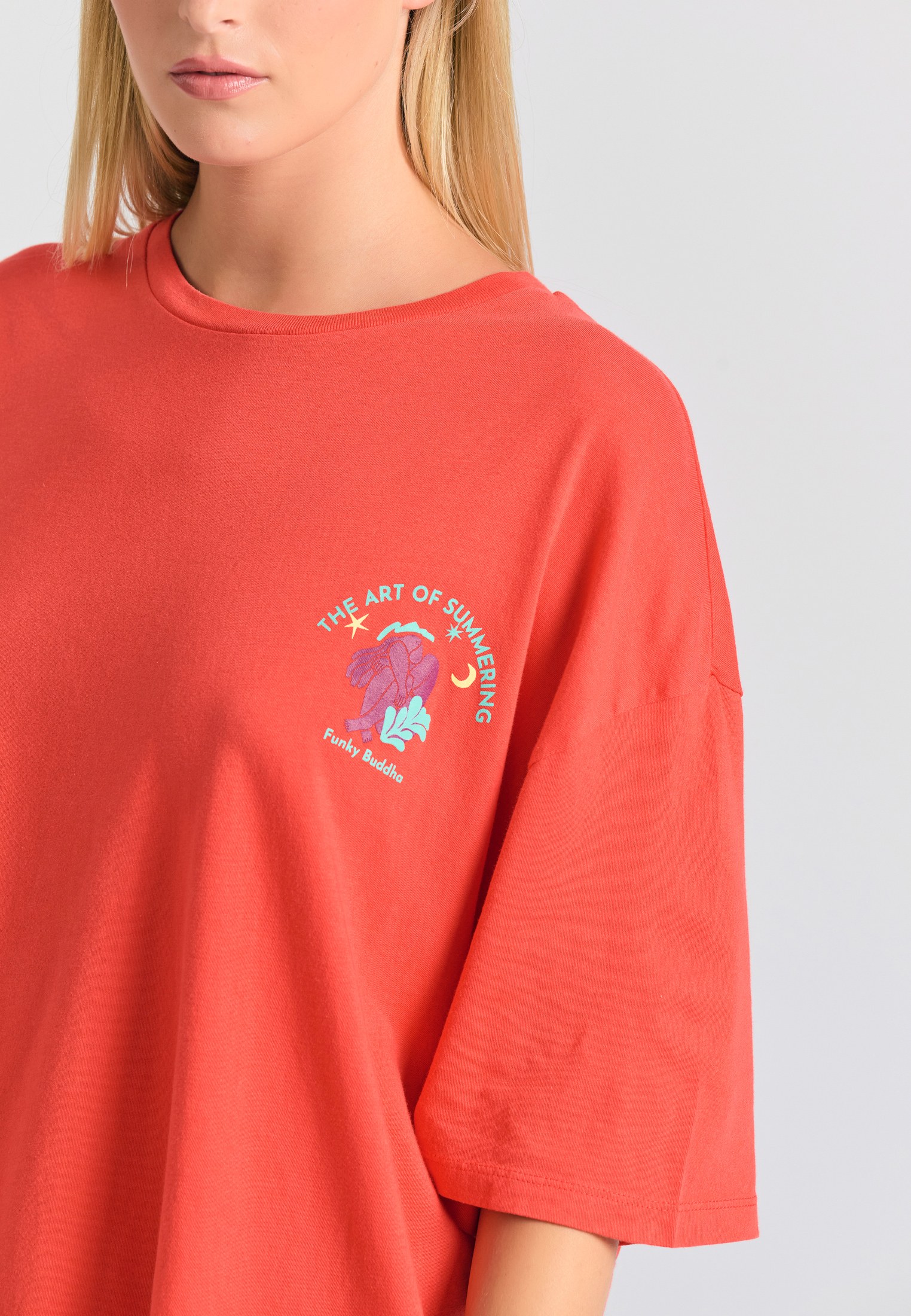 Loose fit t-shirt με photographic τύπωμα στην πλάτη