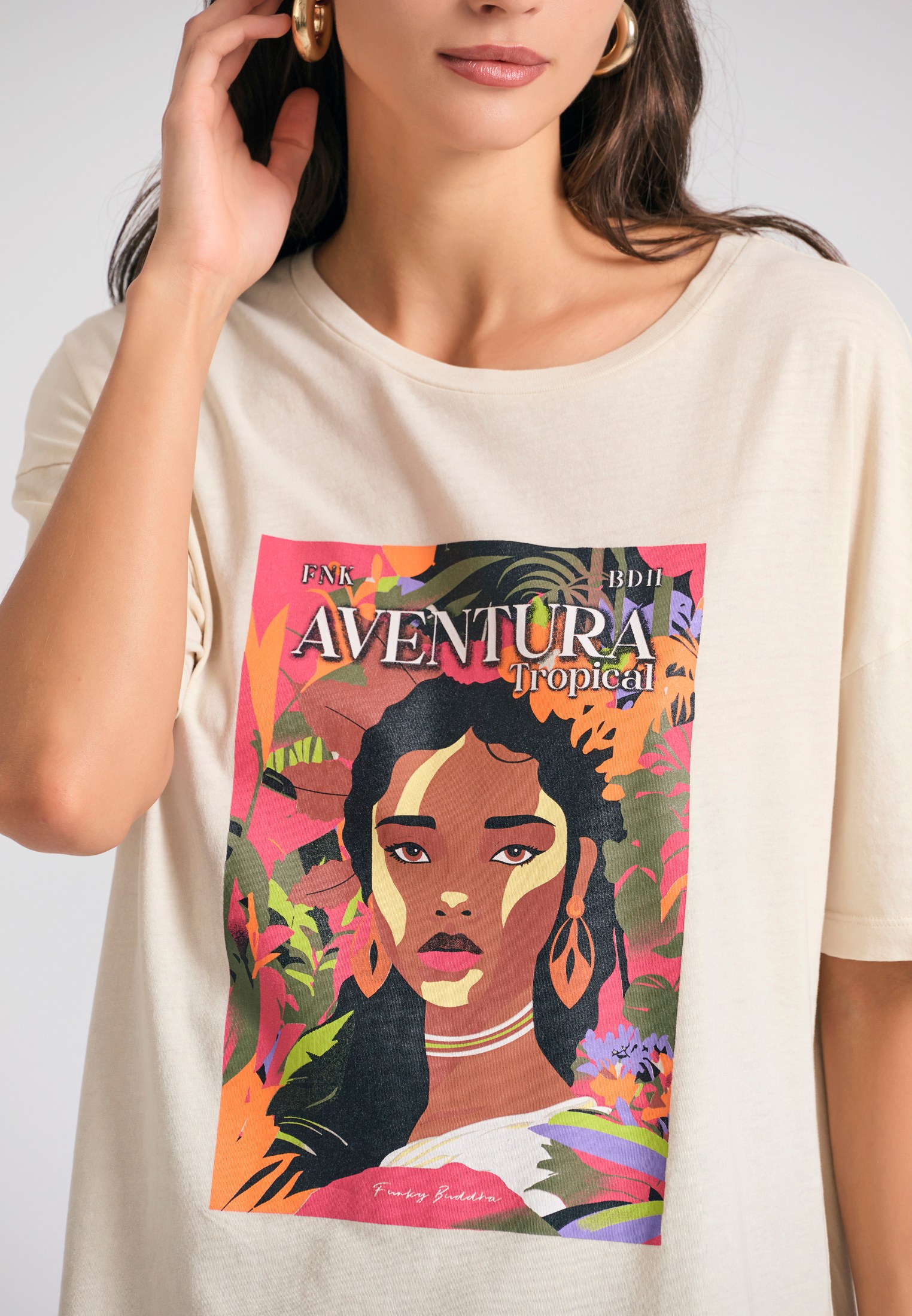 Women's Shirts Funky Buddha White