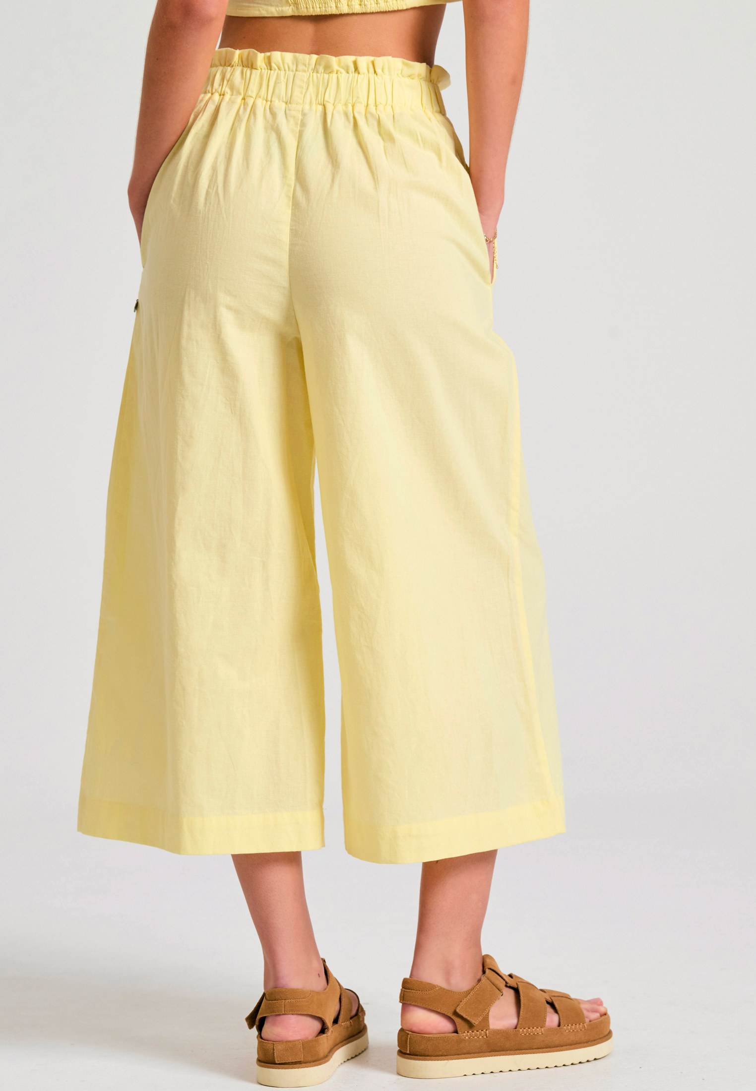 Women's Trousers Funky Buddha Yellow