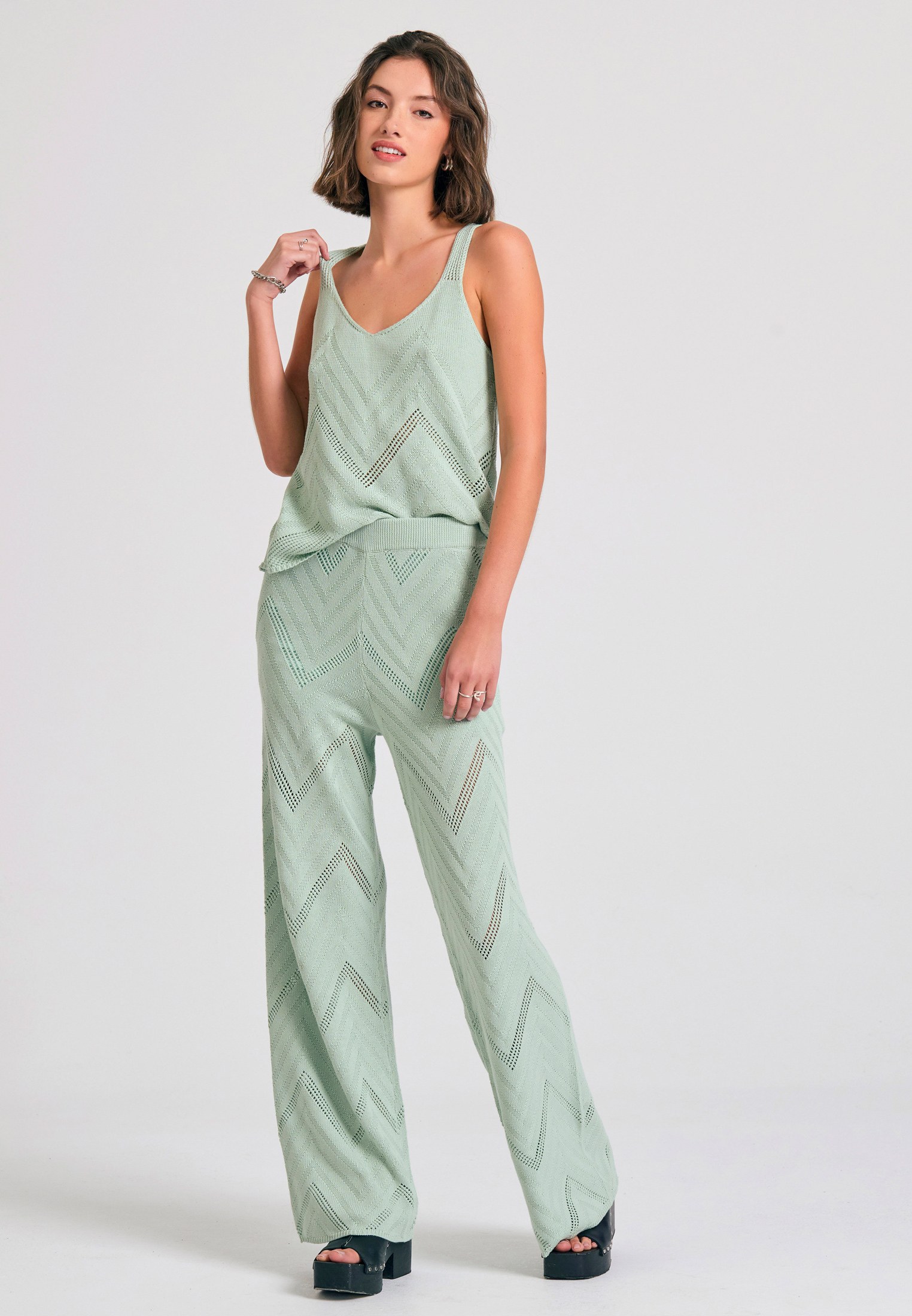 Women's Trousers Funky Buddha Green