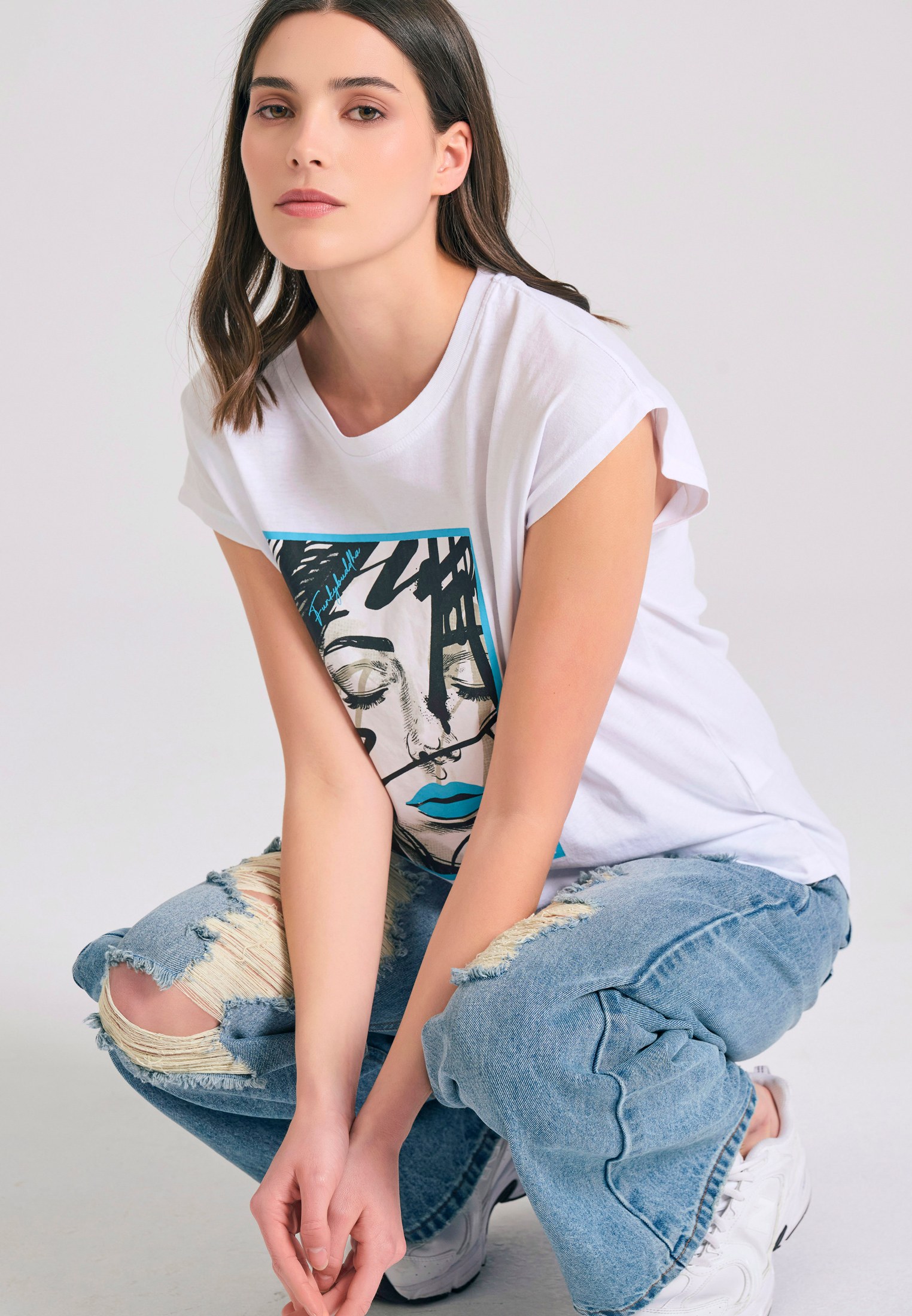 Women's Shirts Funky Buddha White