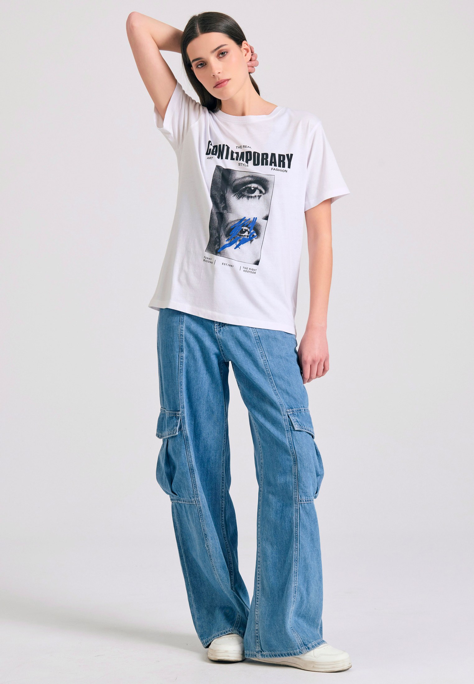 Women's Shirts Funky Buddha White