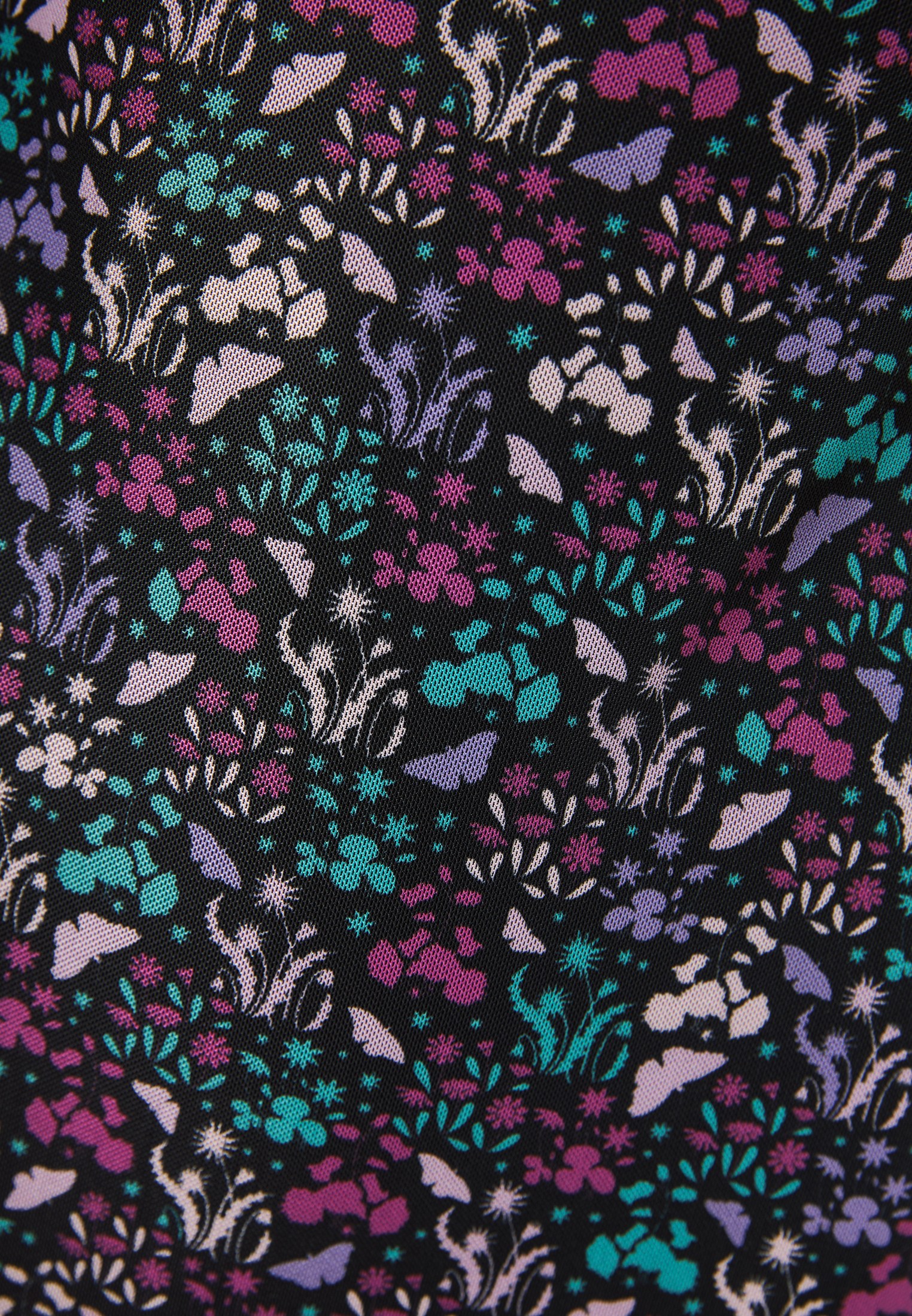 Μίνι φόρεμα από τούλι με φλοράλ all over τύπωμα φωτογραφία