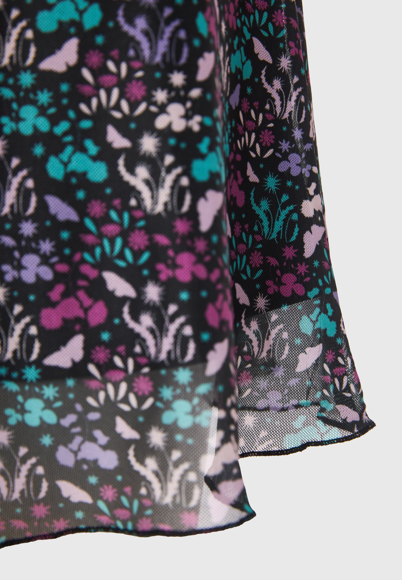 Μίνι φόρεμα από τούλι με φλοράλ all over τύπωμα φωτογραφία