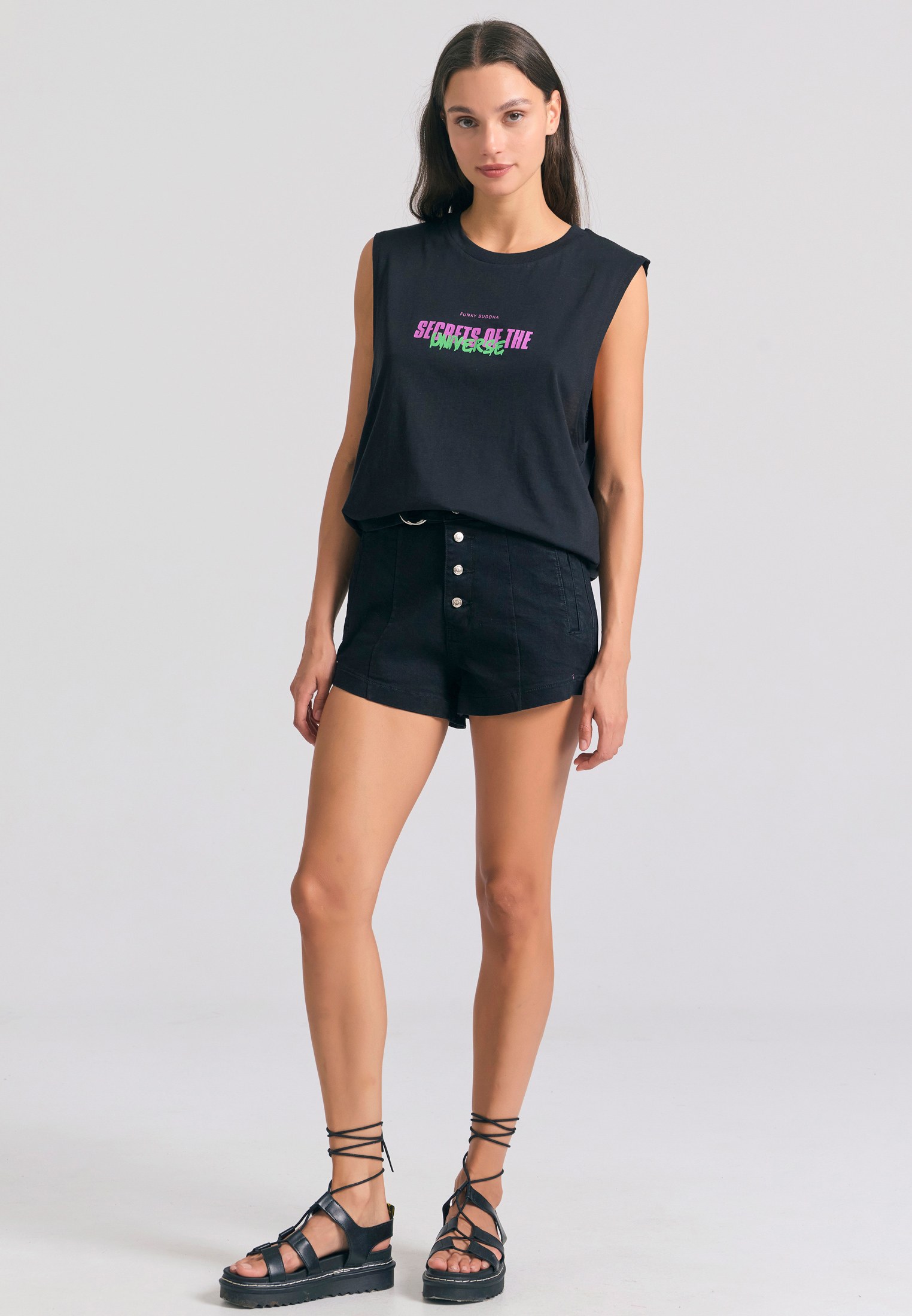 Women's T-Shirts Funky Buddha Black