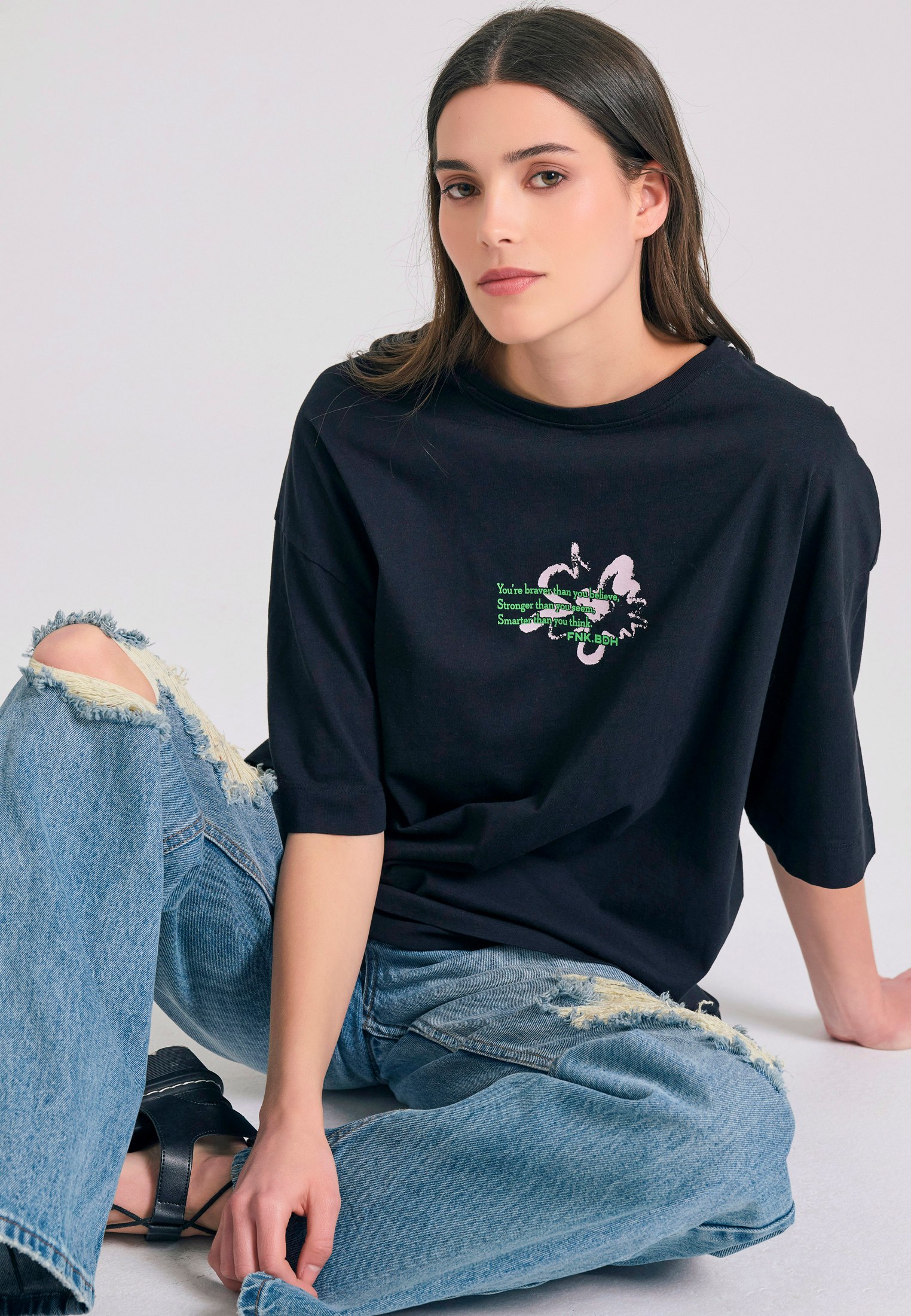 Women's Shirts Funky Buddha Black