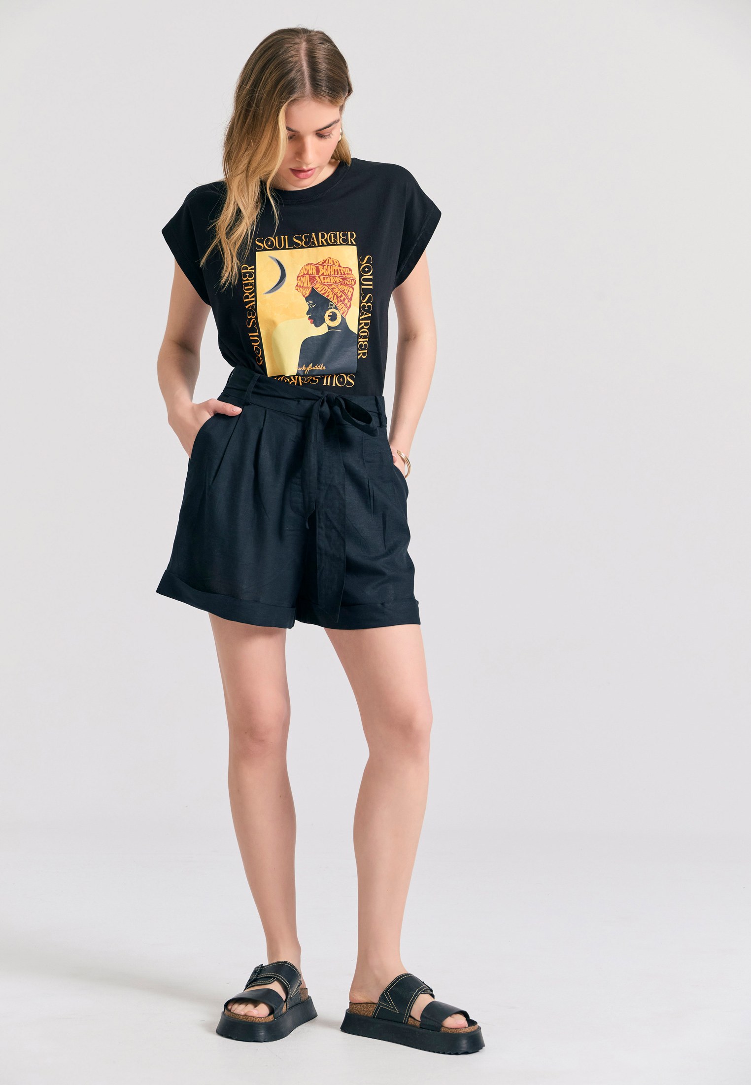 Women's T-Shirts Funky Buddha Black