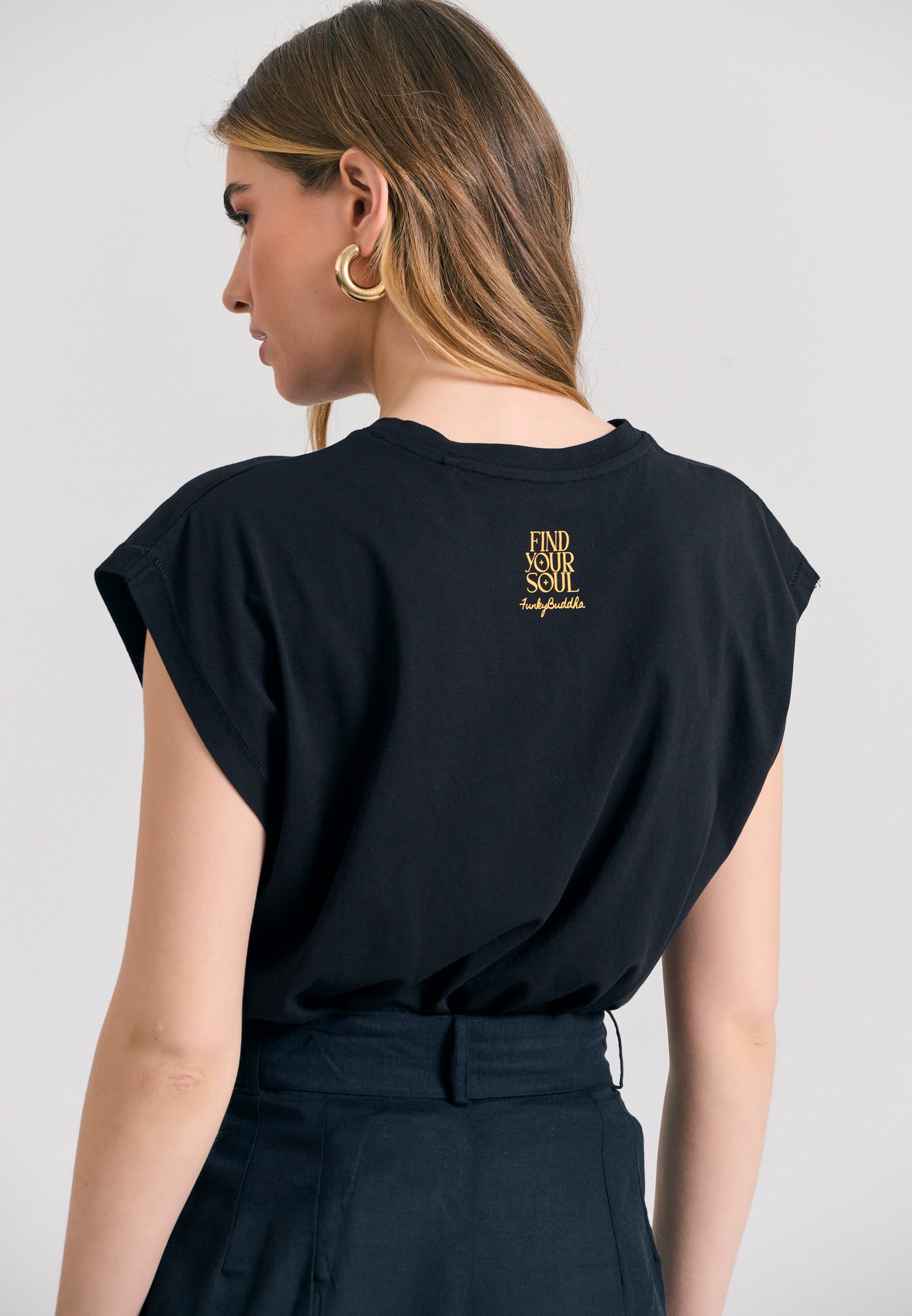 Women's T-Shirts Funky Buddha Black