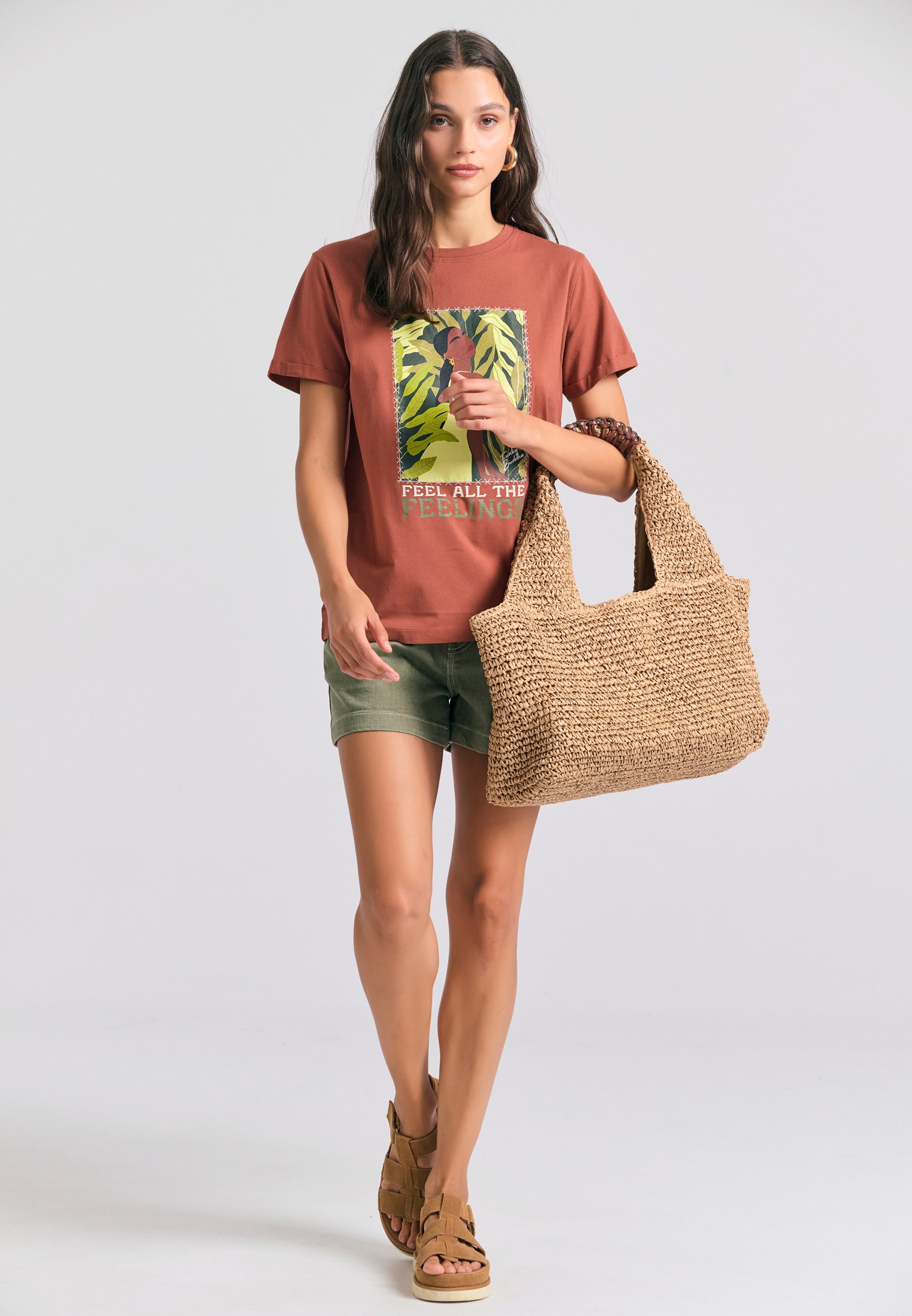 Women's Shirts Funky Buddha Brown