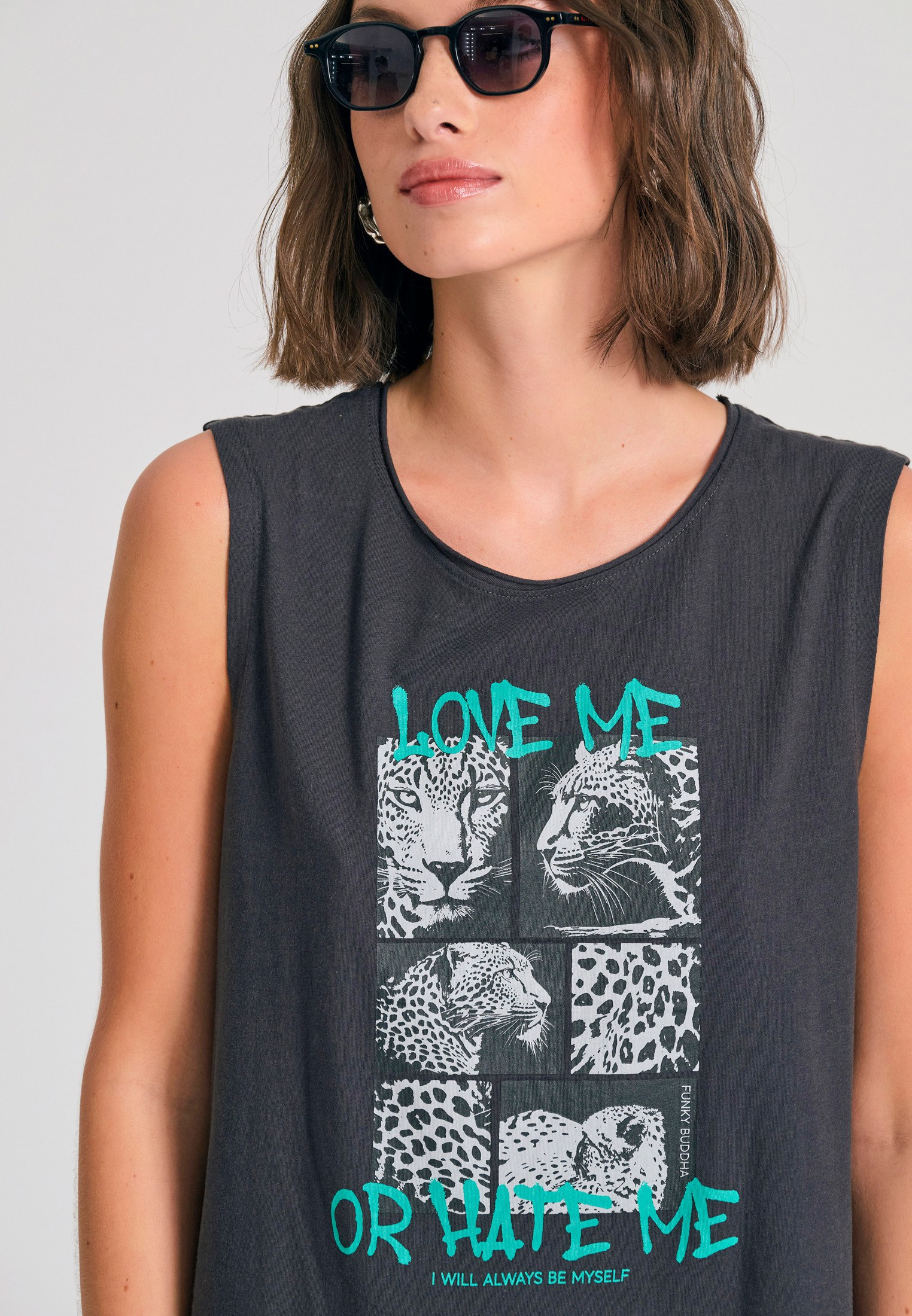 Women's Shirts Funky Buddha Gray