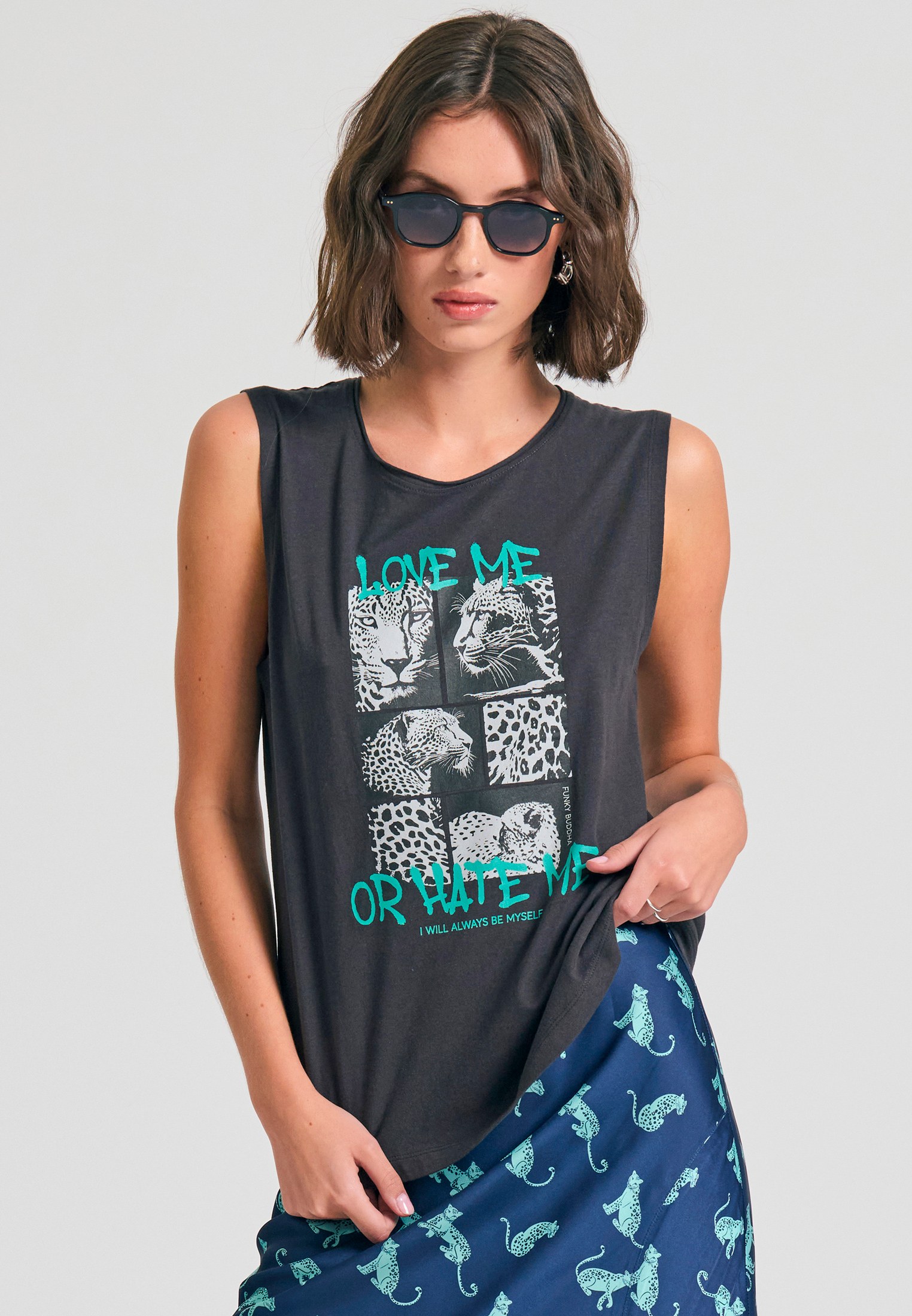 Women's Shirts Funky Buddha Gray