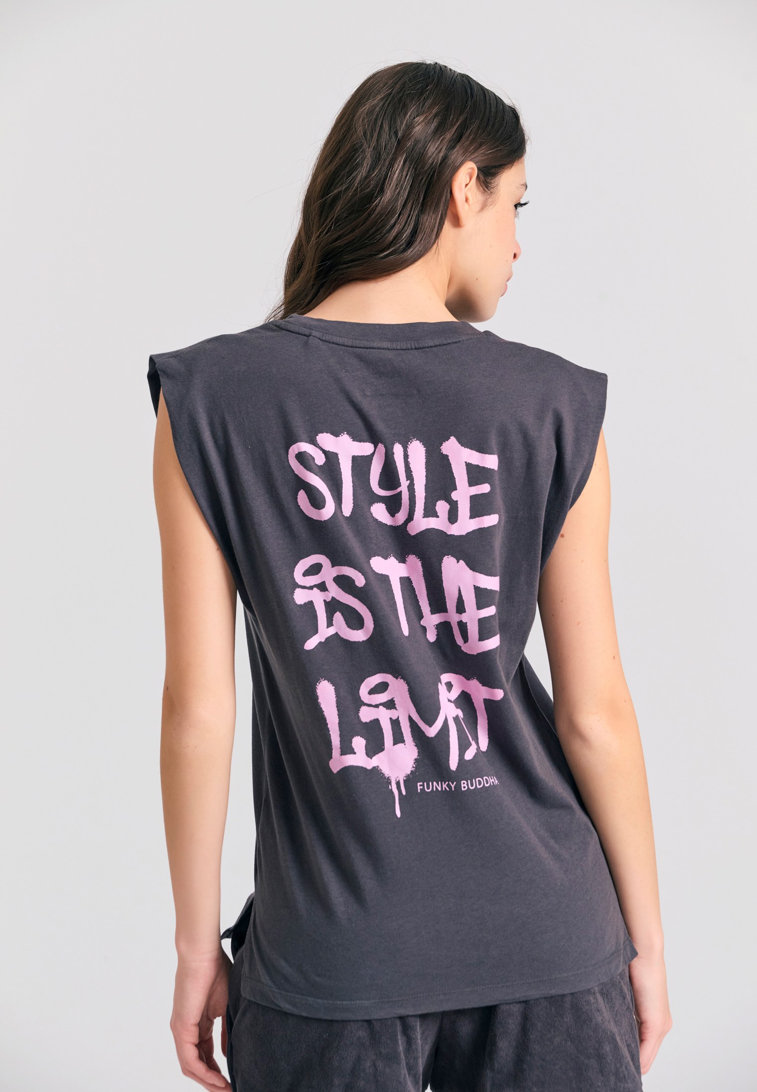 Women's T-Shirts Funky Buddha Gray