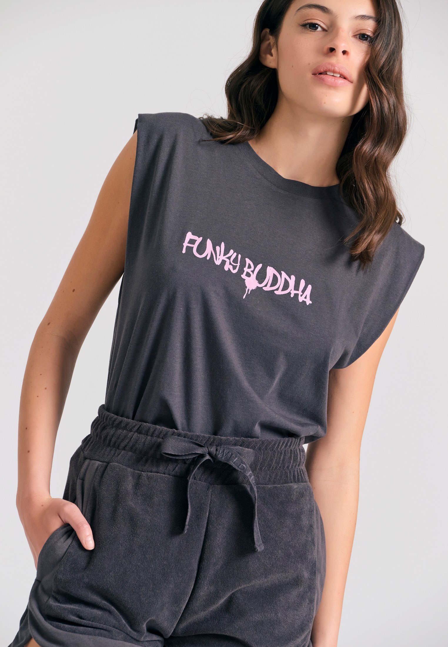 Women's T-Shirts Funky Buddha Gray