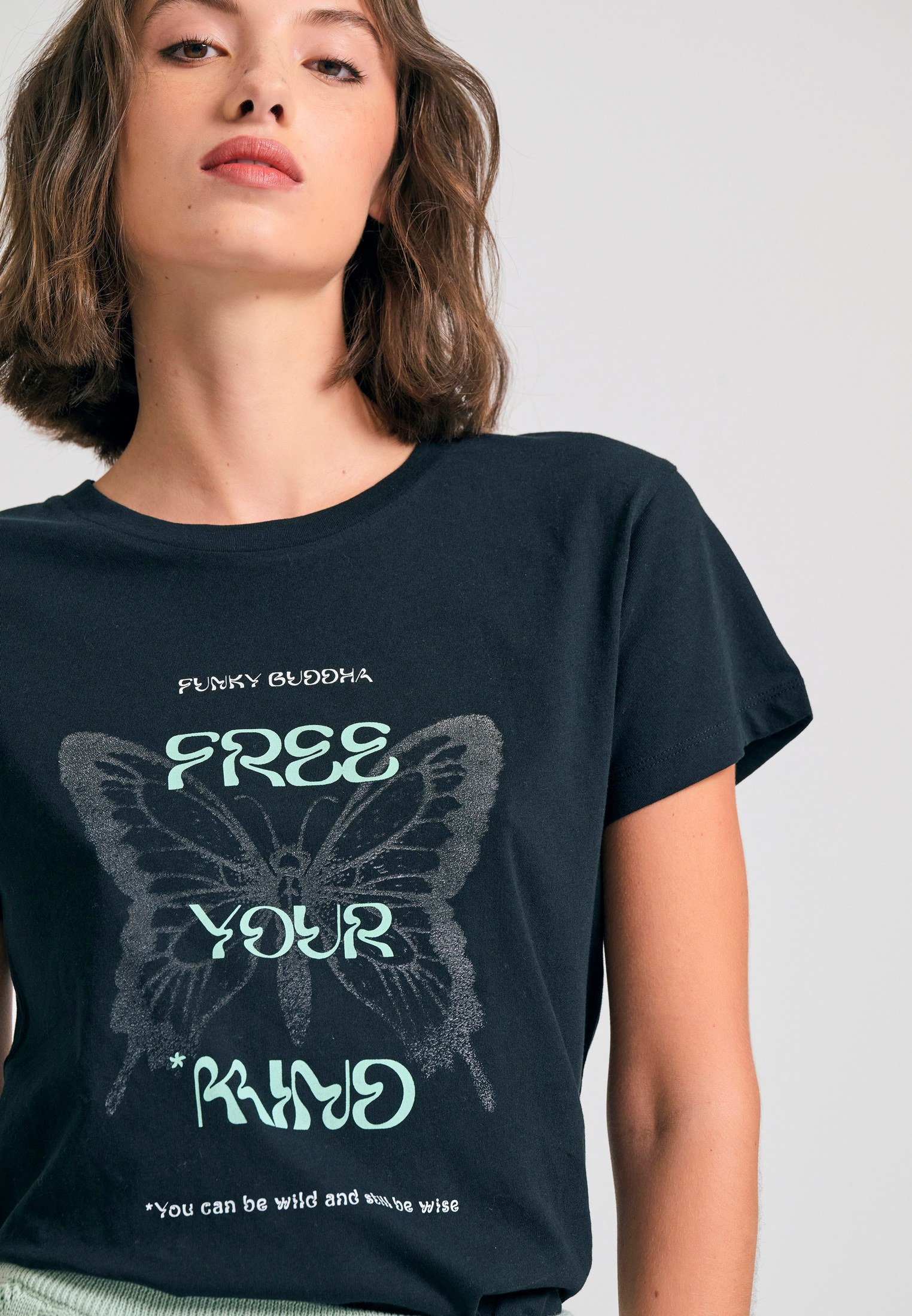 Women's T-Shirts Funky Buddha Black