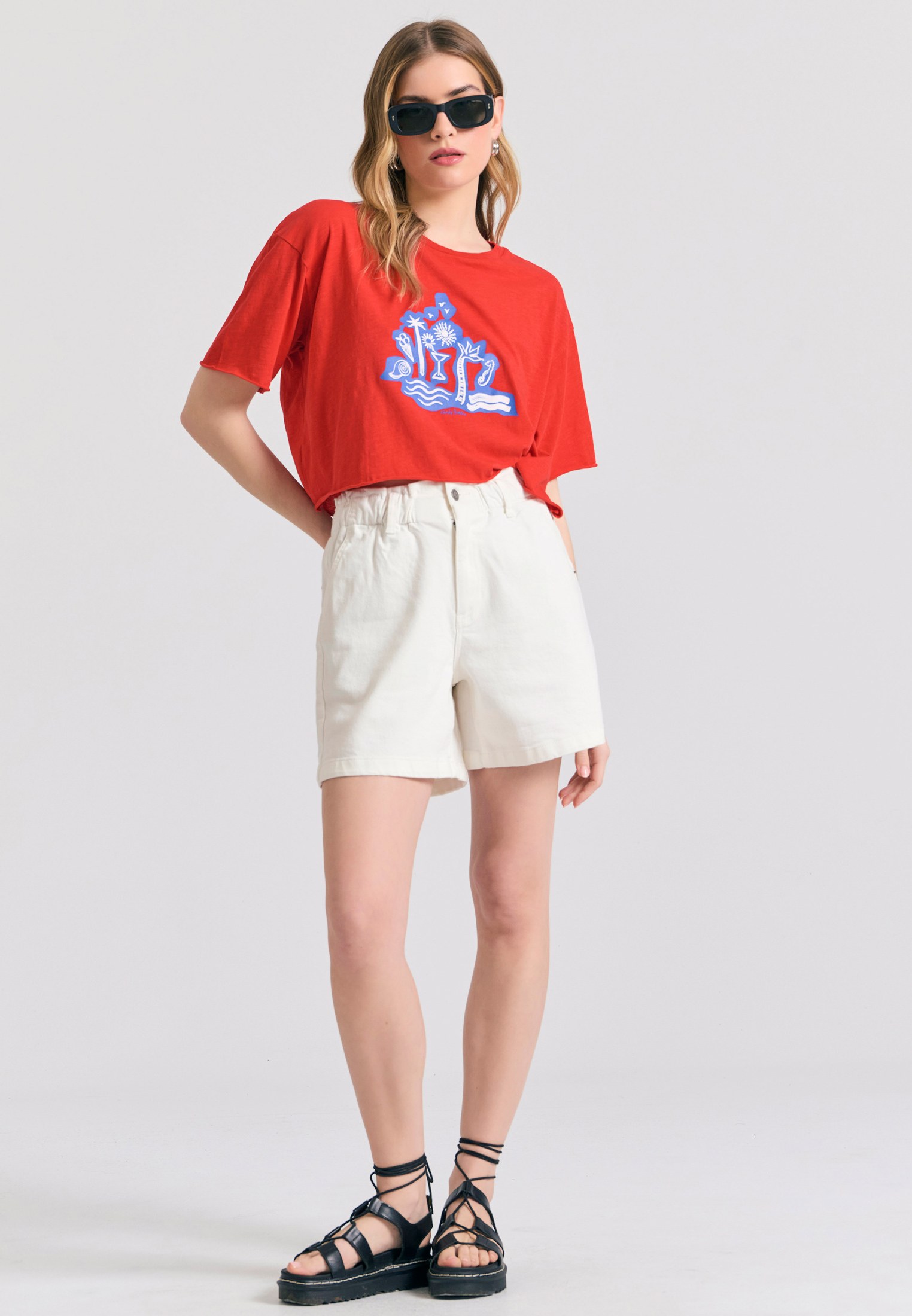 Women's Shirts Funky Buddha Red